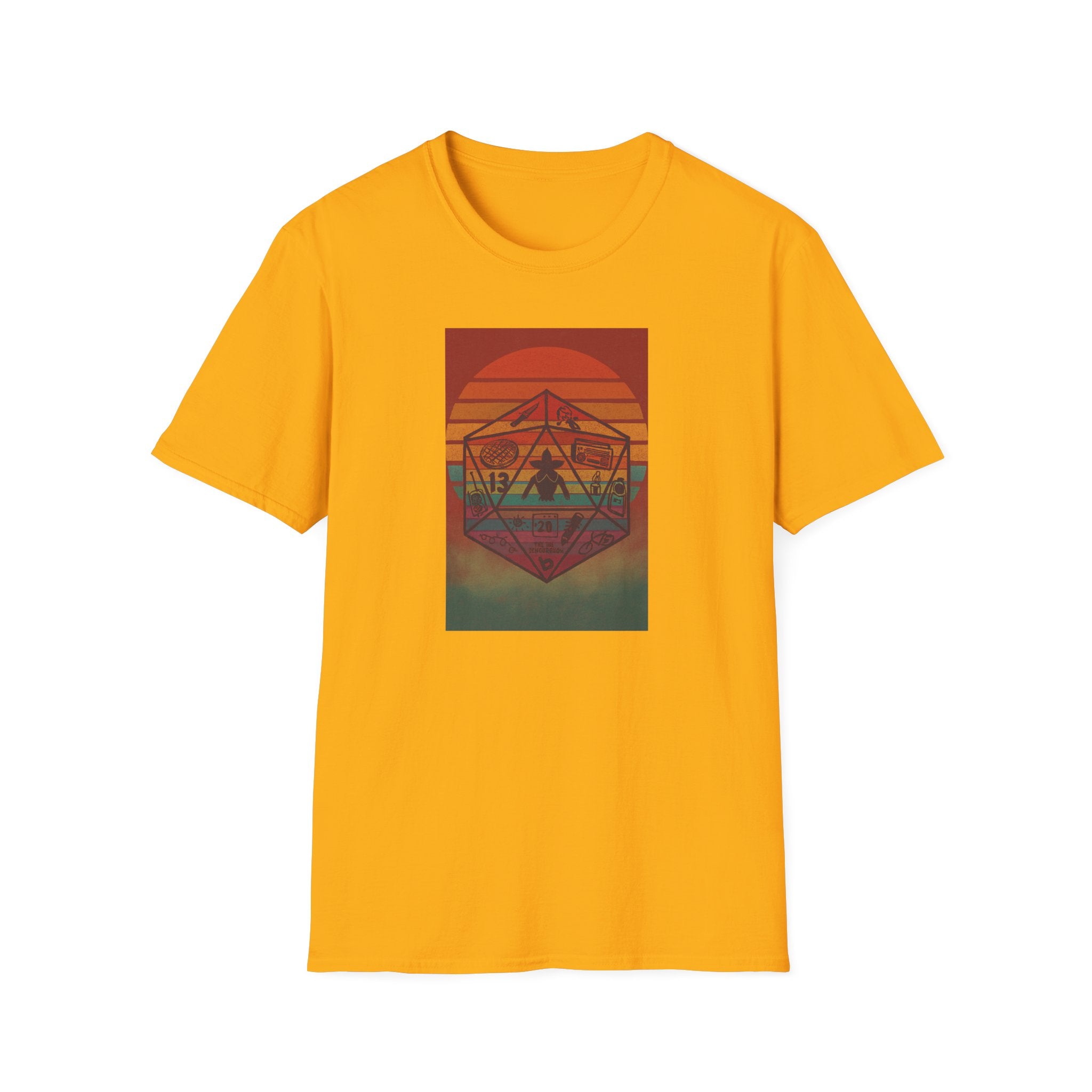 Gildan Unisex Softstyle® T-Shirt Retro Sunset 20sided Dice