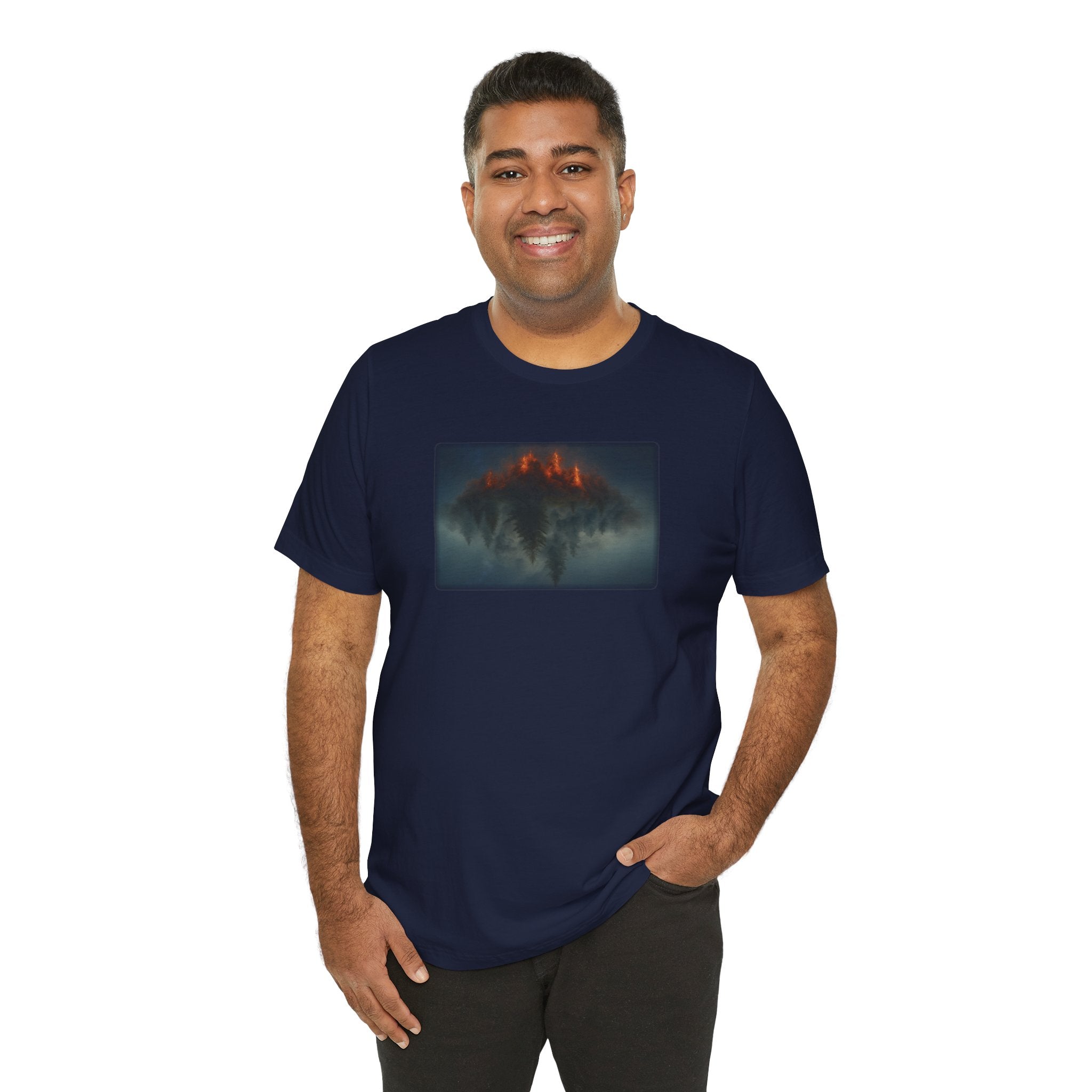 Bella+Canvas Unisex Jersery Short Sleeve T-Shirt — Upside down Forest Fire