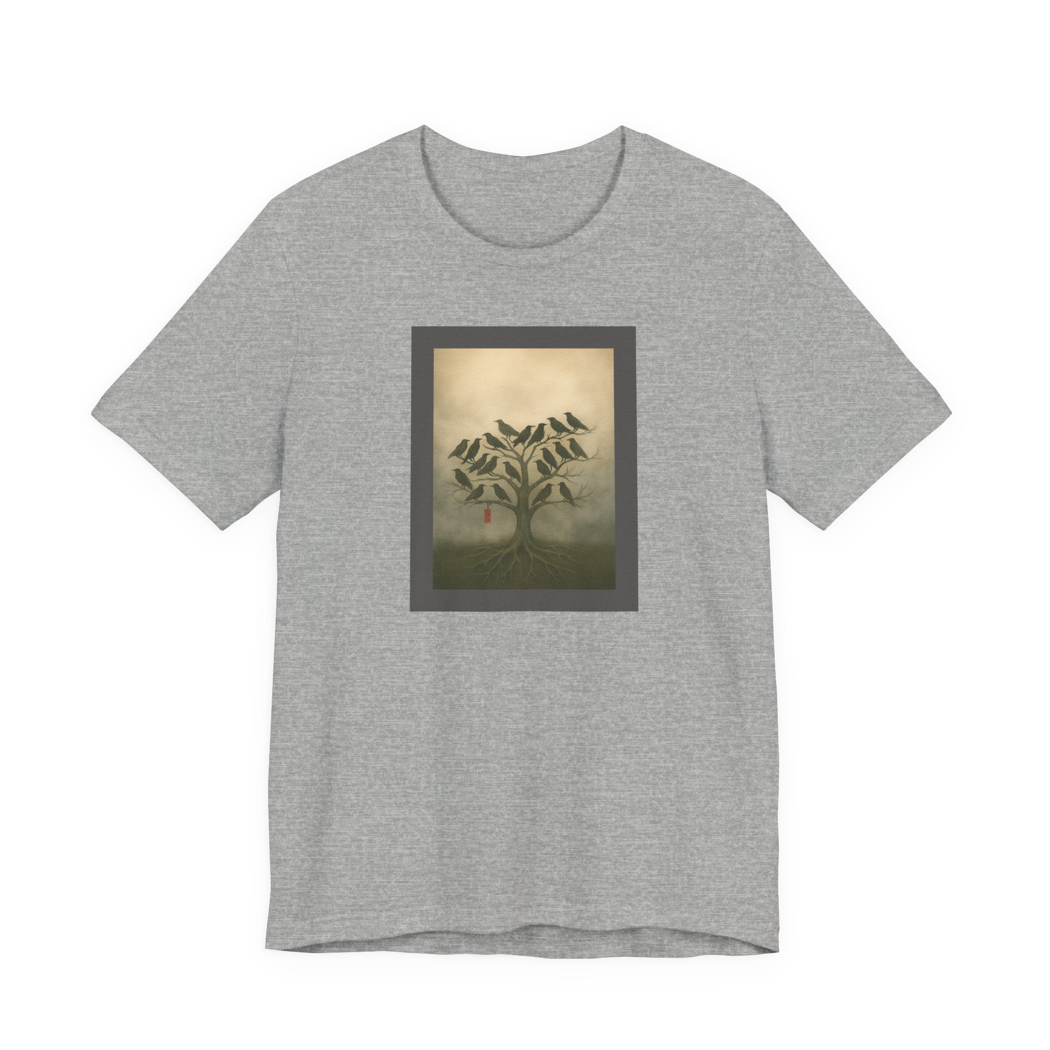 Bella+Canvas Unisex Jersery Short Sleeve T-Shirt Tree of Birds T-Shirt