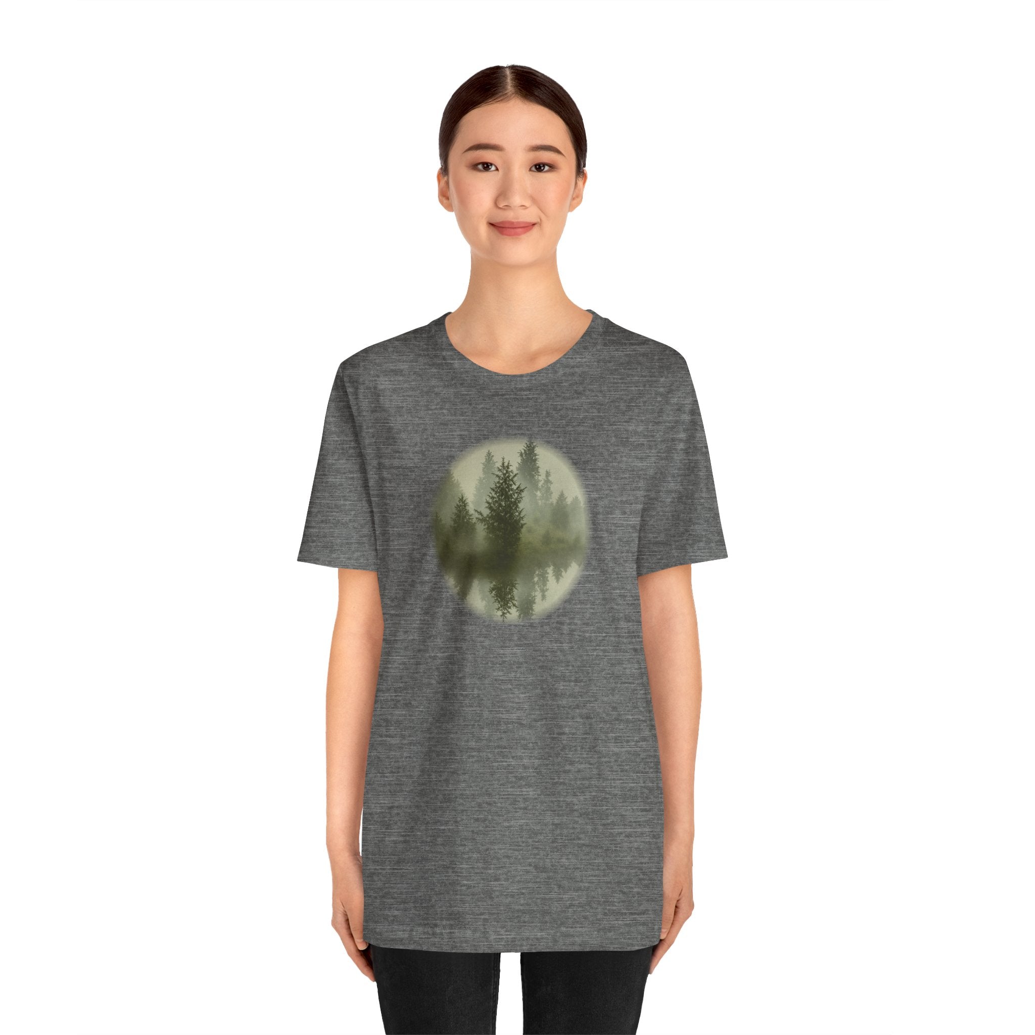 Bella+Canvas Unisex Jersery Short Sleeve T-Shirt — Floating Mirror Forest