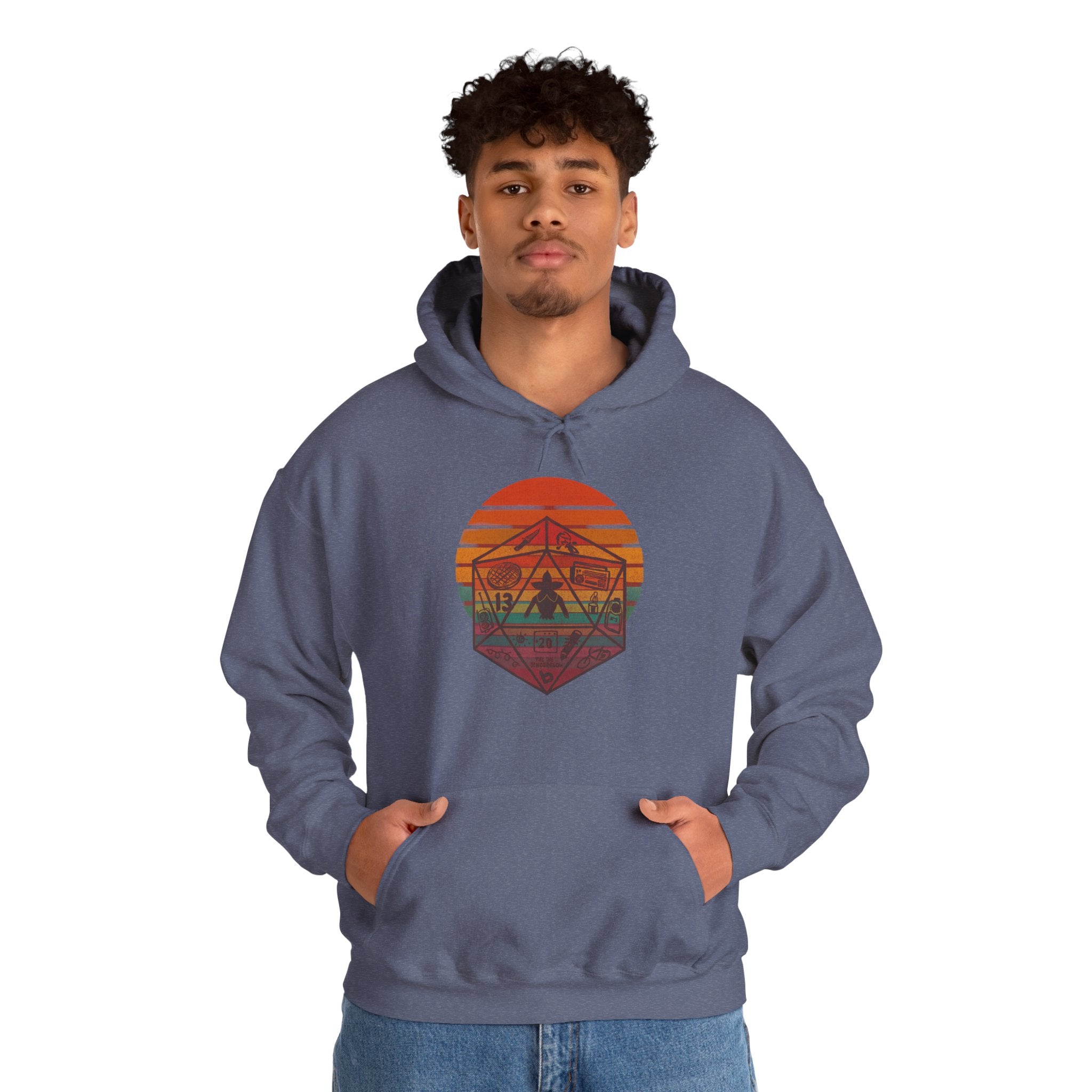 Gildan Heavy Blend Hoodie Stranger Things 20 Sided Dice