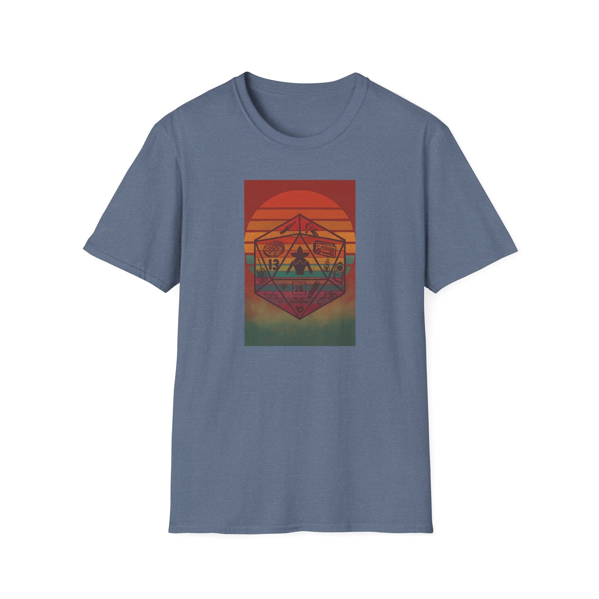 Gildan Unisex Softstyle® T-Shirt Retro Sunset 20sided Dice