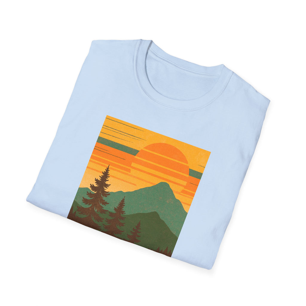 Gildan Unisex Softstyle® T-Shirt Retro Mountain Sunset