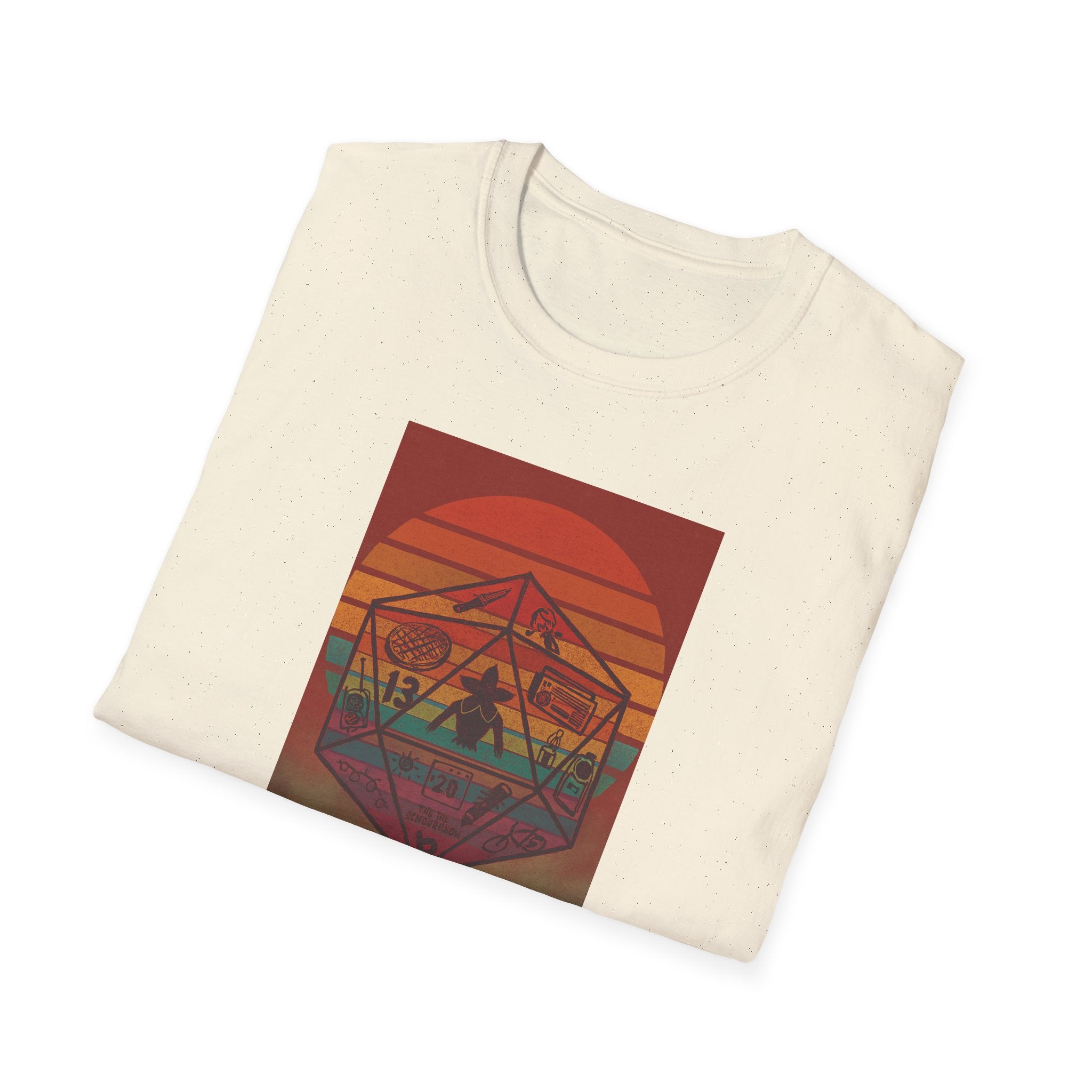 Gildan Unisex Softstyle® T-Shirt Retro Sunset 20sided Dice