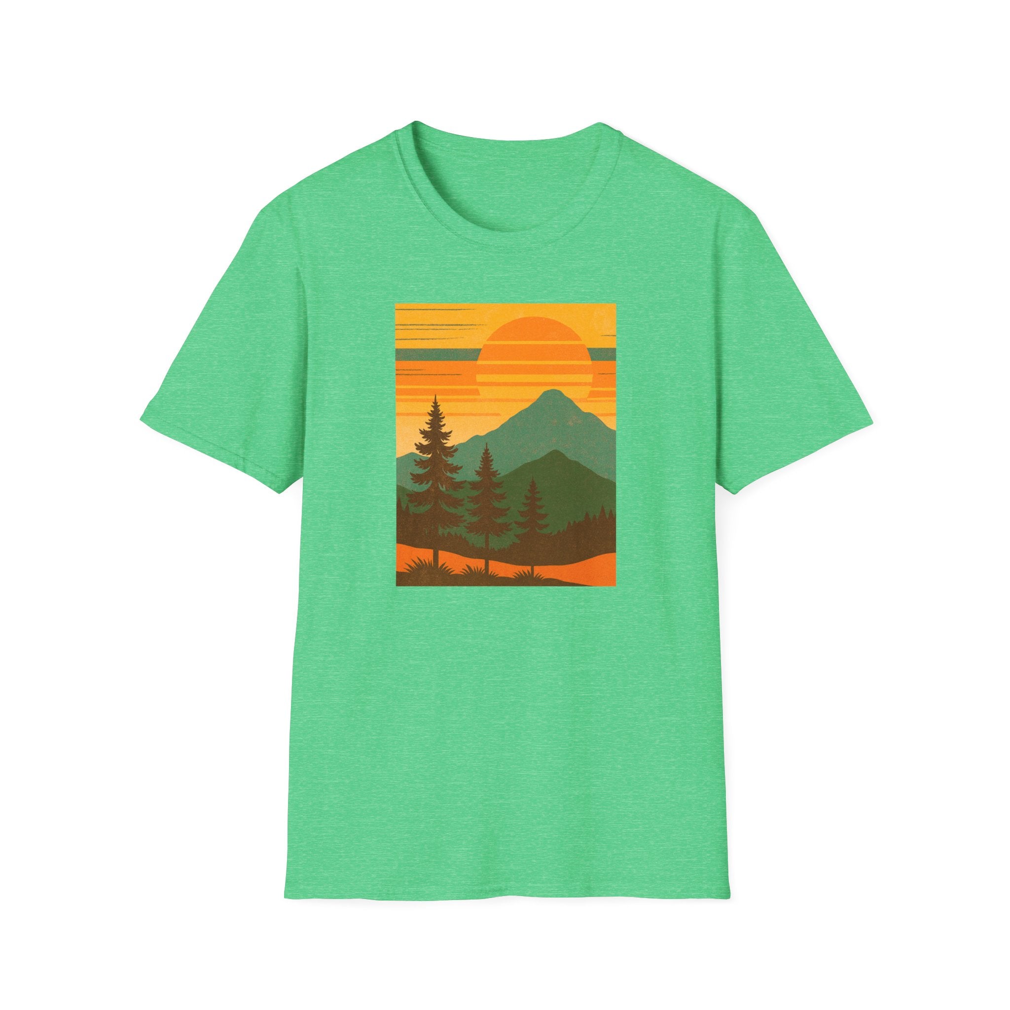 Gildan Unisex Softstyle® T-Shirt Retro Mountain Sunset