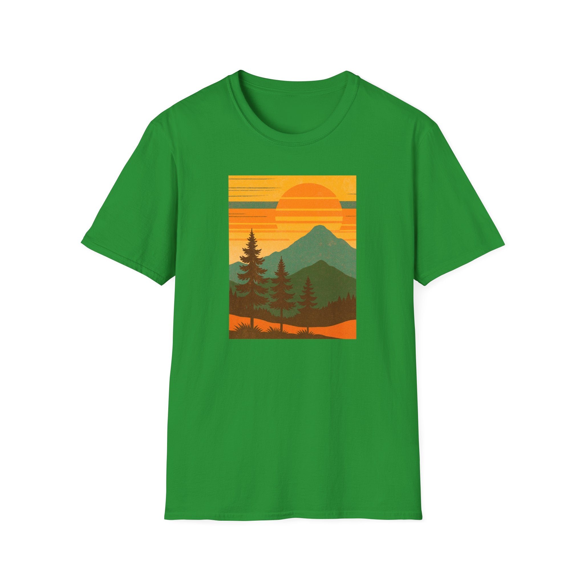 Gildan Unisex Softstyle® T-Shirt Retro Mountain Sunset