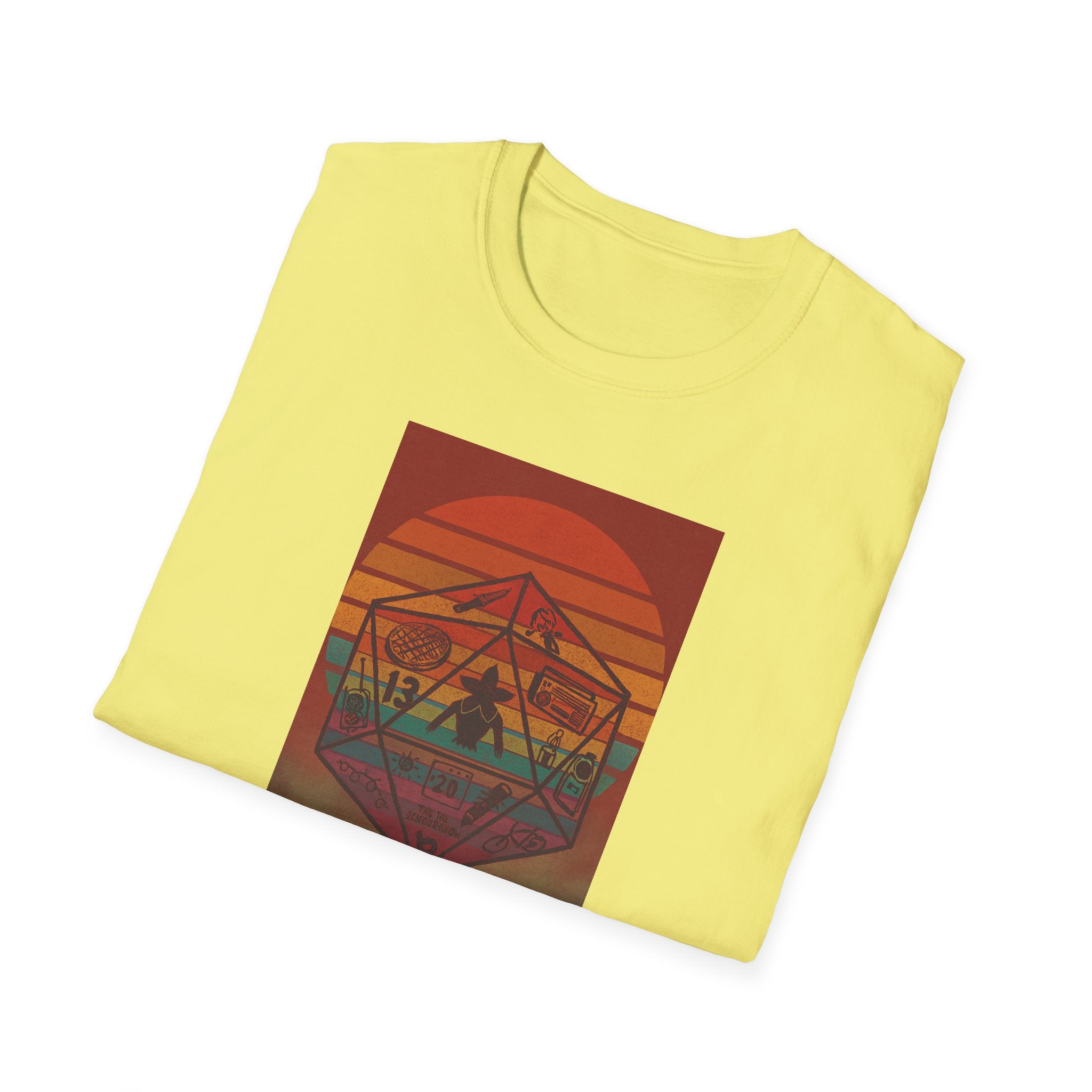 Gildan Unisex Softstyle® T-Shirt Retro Sunset 20sided Dice