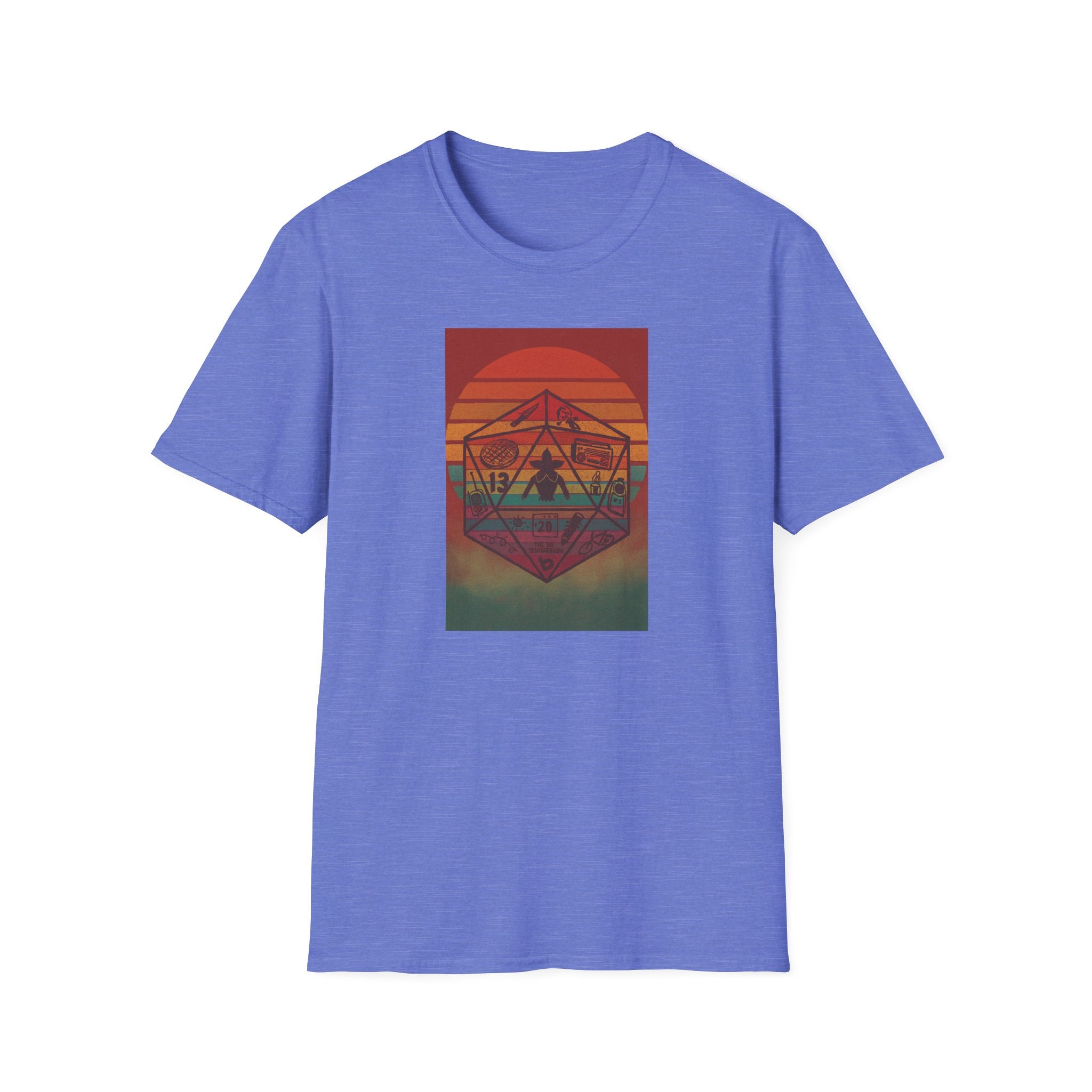 Gildan Unisex Softstyle® T-Shirt Retro Sunset 20sided Dice