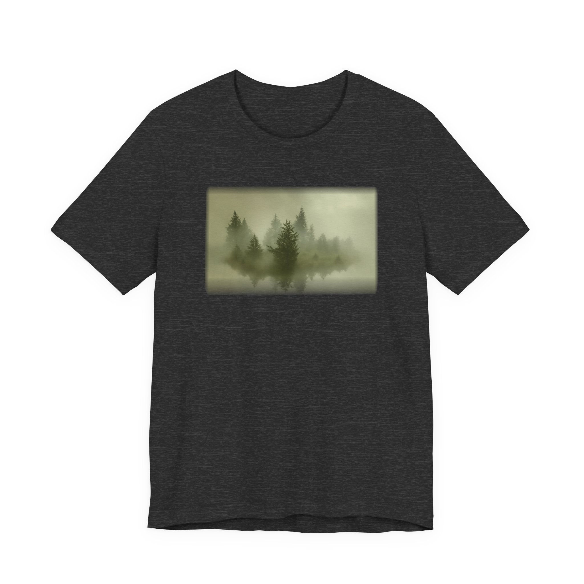 Bella+Canvas Unisex Jersery Short Sleeve T-Shirt — Foggy Floating Forest
