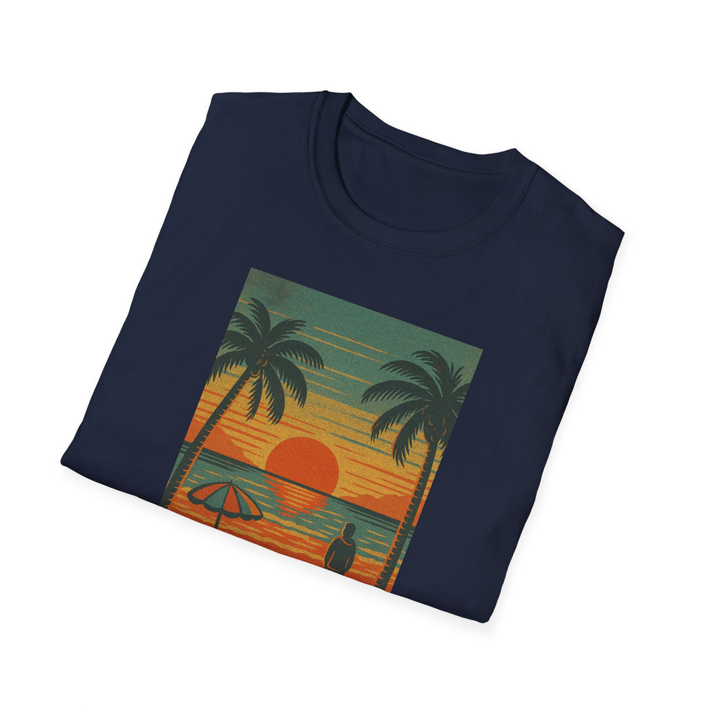 Gildan Unisex Softstyle® T-Shirt Retro Beach Sunset
