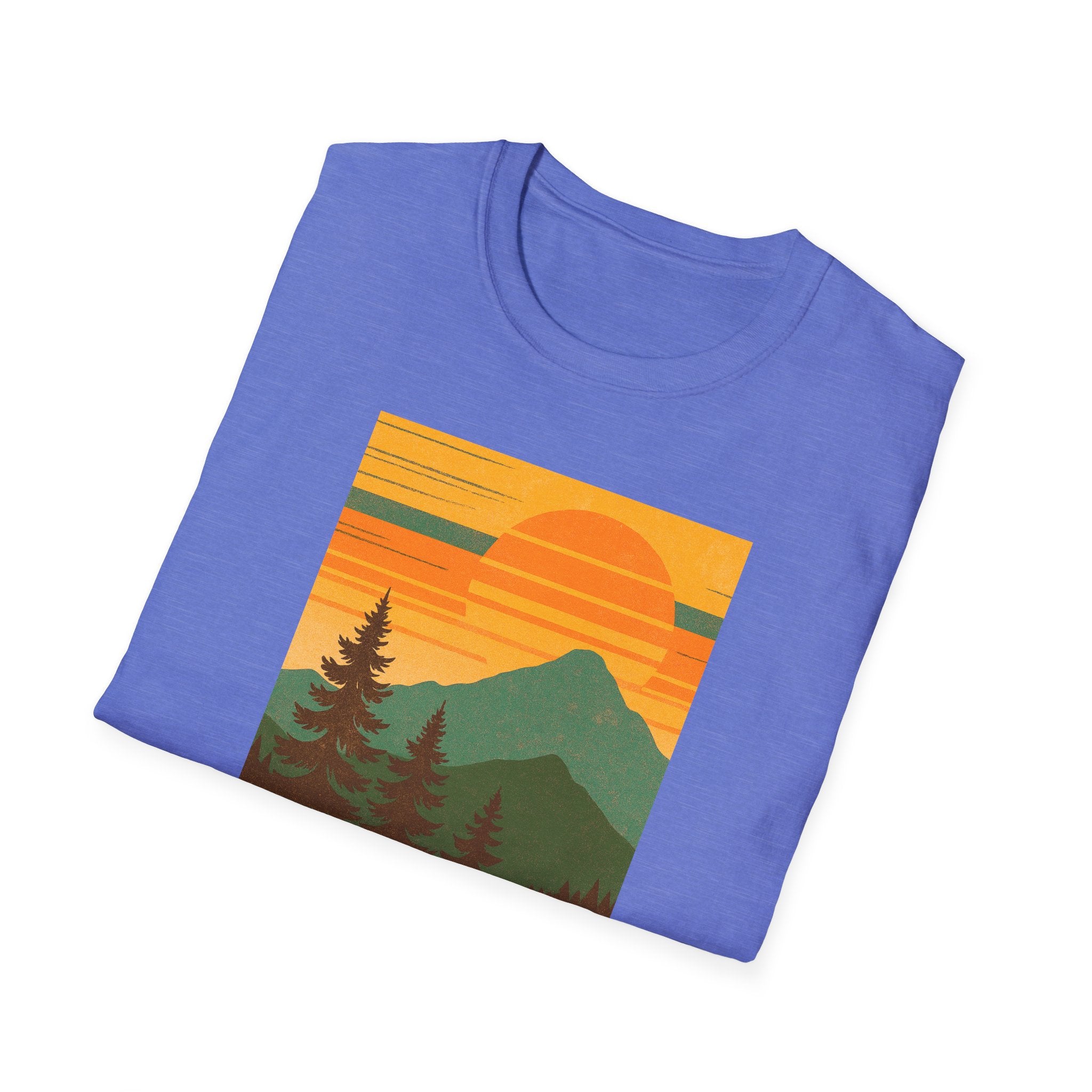 Gildan Unisex Softstyle® T-Shirt Retro Mountain Sunset