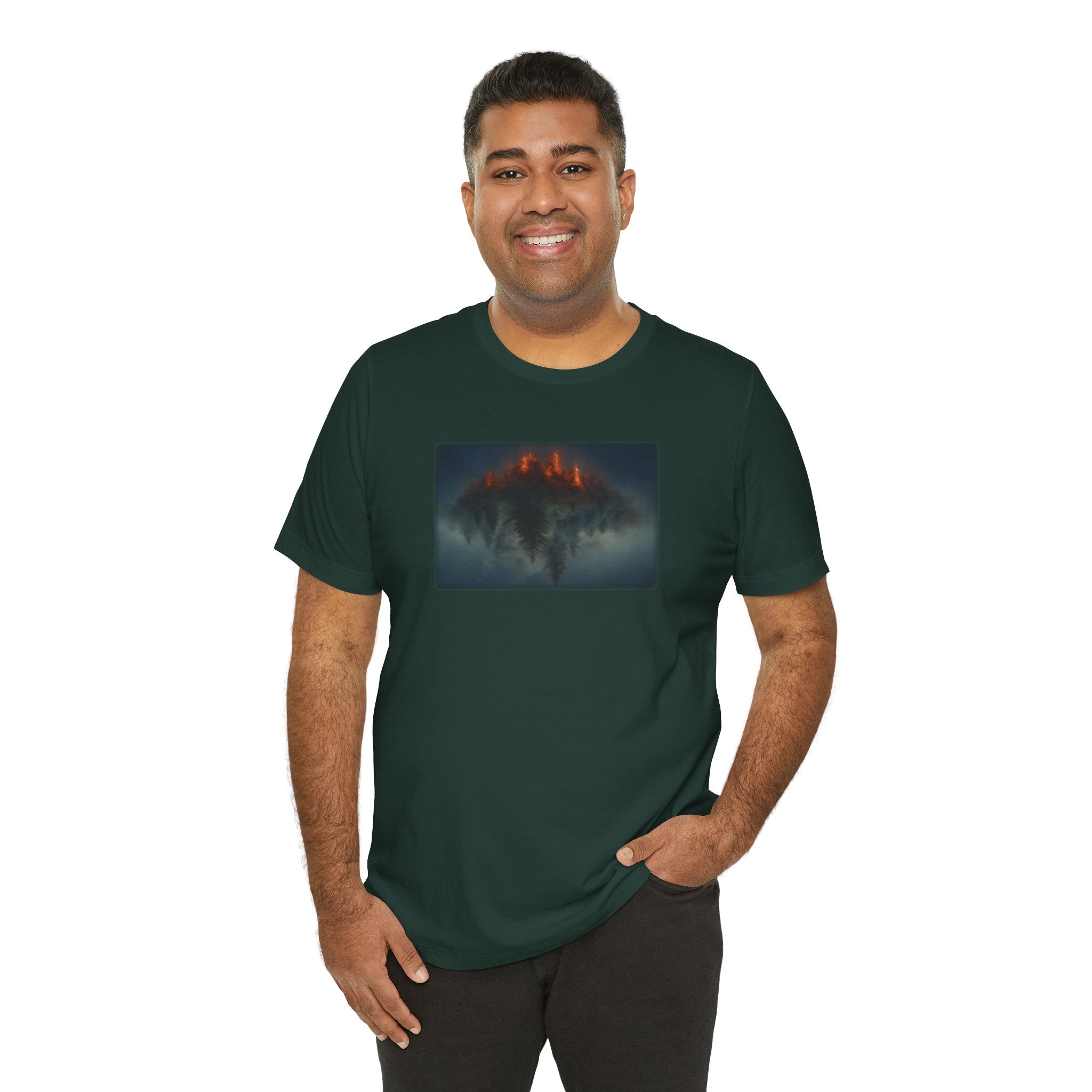 Bella+Canvas Unisex Jersery Short Sleeve T-Shirt — Upside down Forest Fire