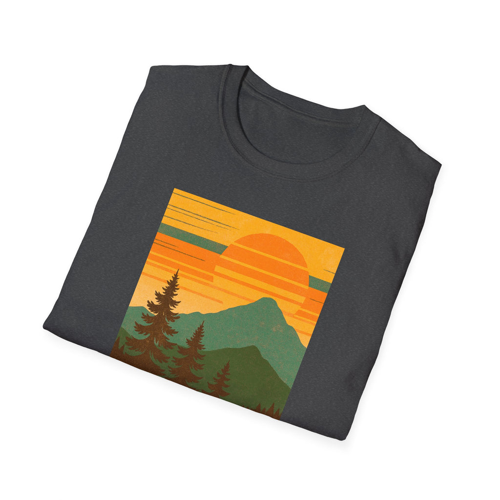 Gildan Unisex Softstyle® T-Shirt Retro Mountain Sunset