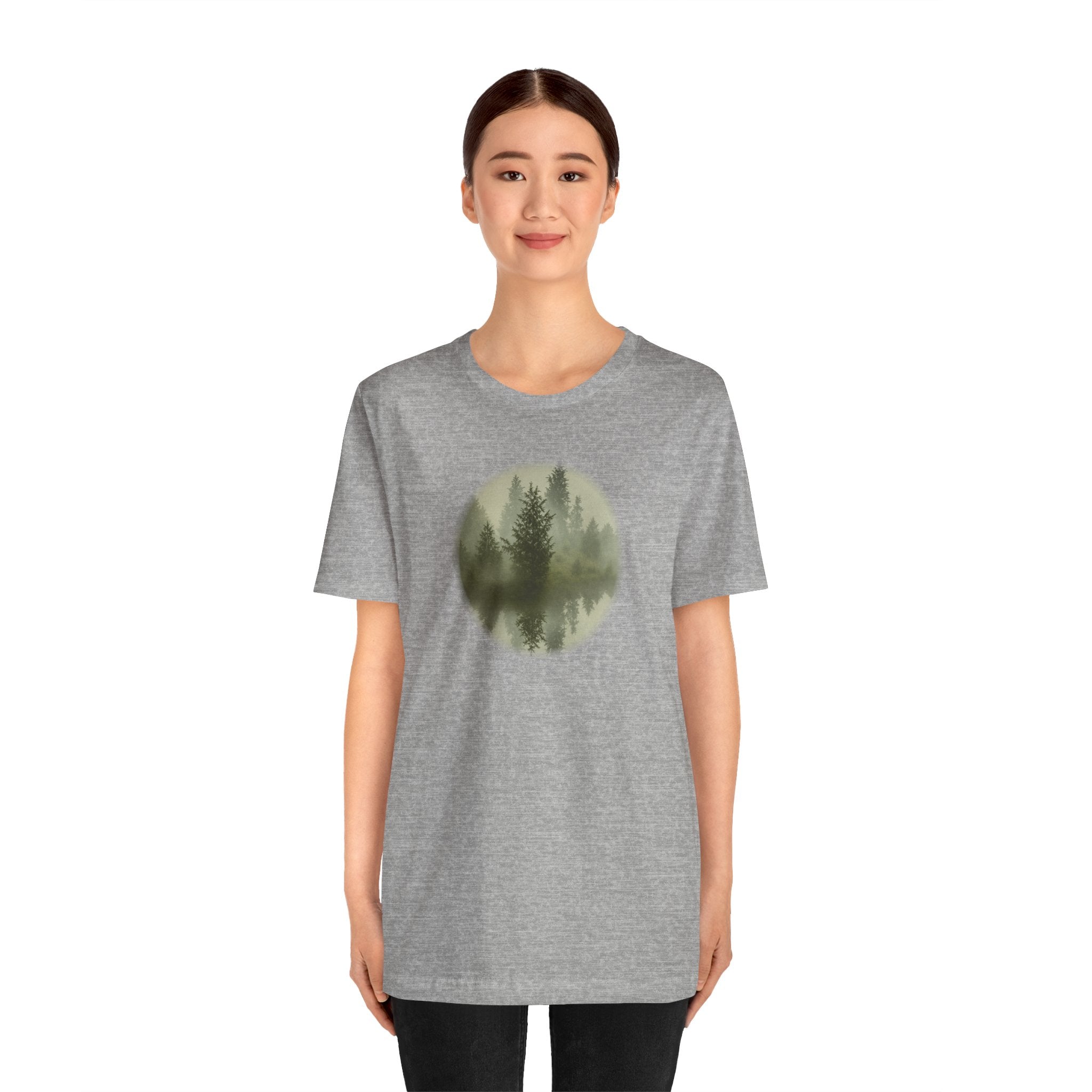 Bella+Canvas Unisex Jersery Short Sleeve T-Shirt — Floating Mirror Forest