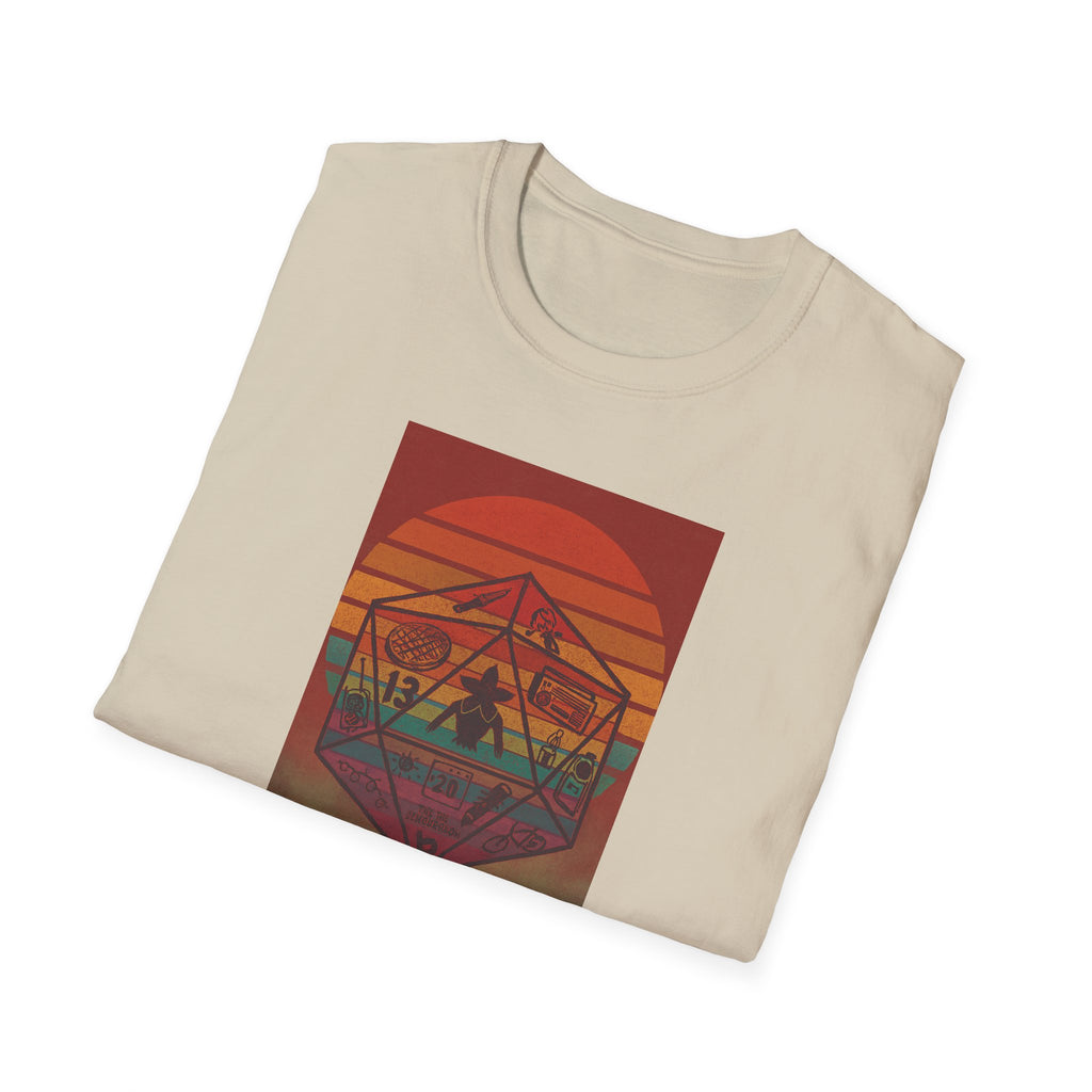 Gildan Unisex Softstyle® T-Shirt Retro Sunset 20sided Dice