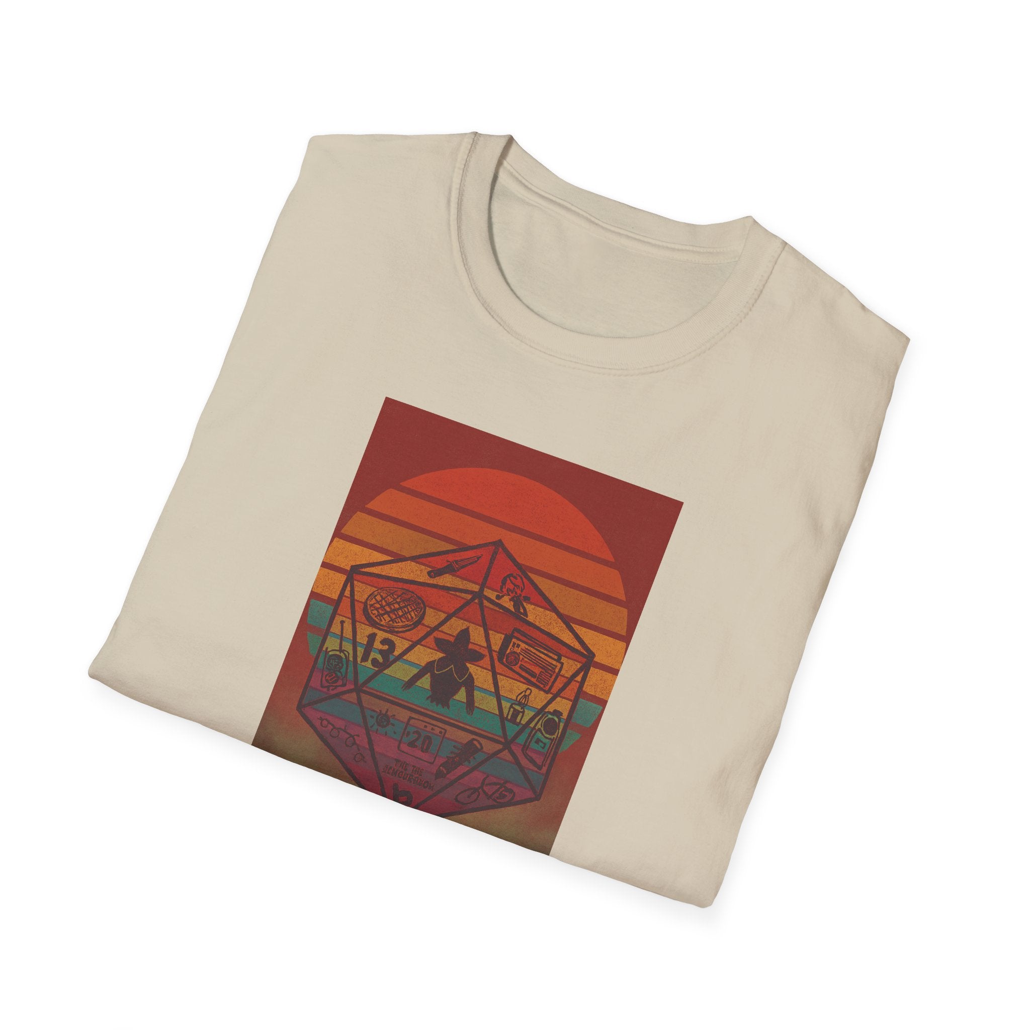 Gildan Unisex Softstyle® T-Shirt Retro Sunset 20sided Dice