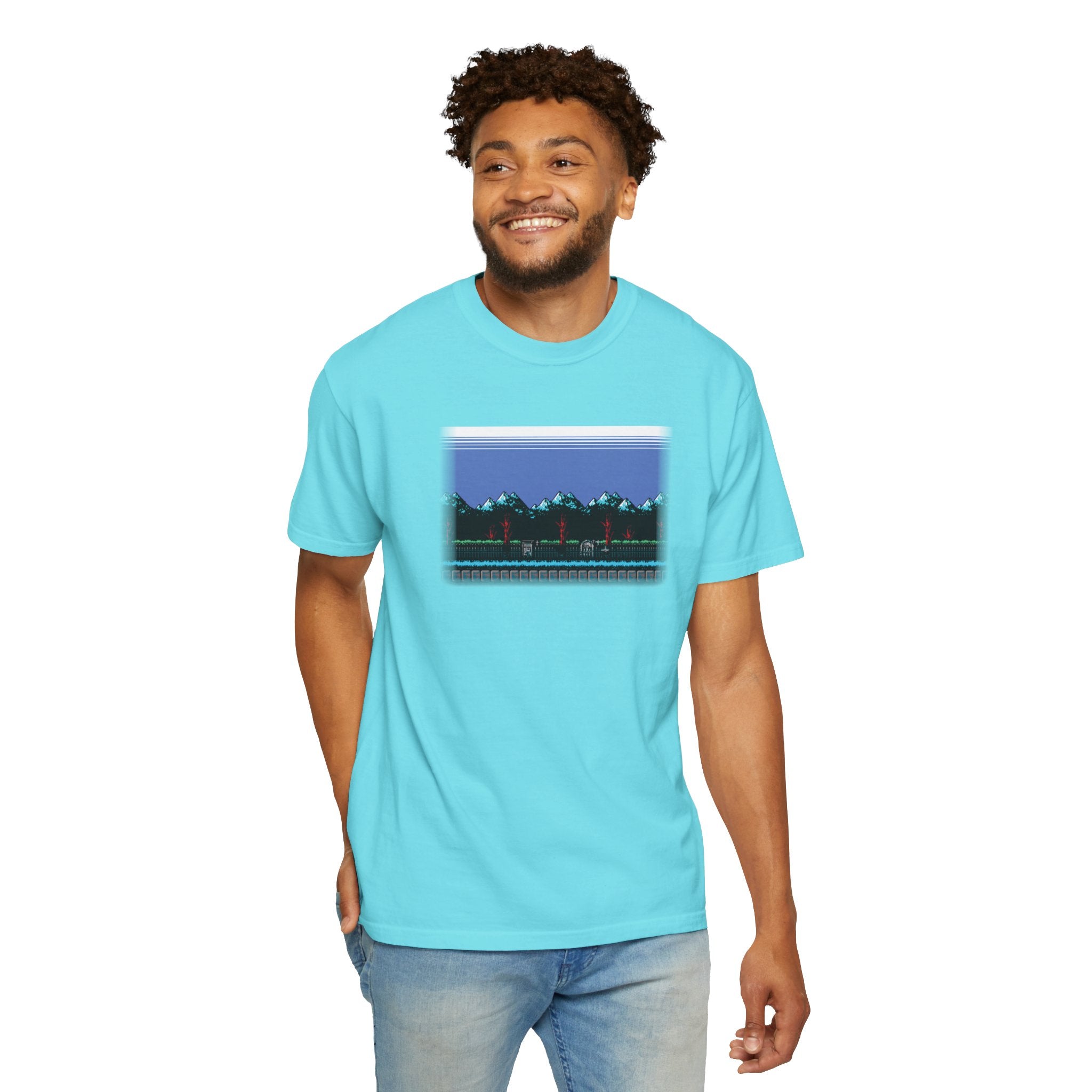 Comfort Colors® Garment-Dyed Short Sleeve Tee Graphic design-Simon's Quest scene
