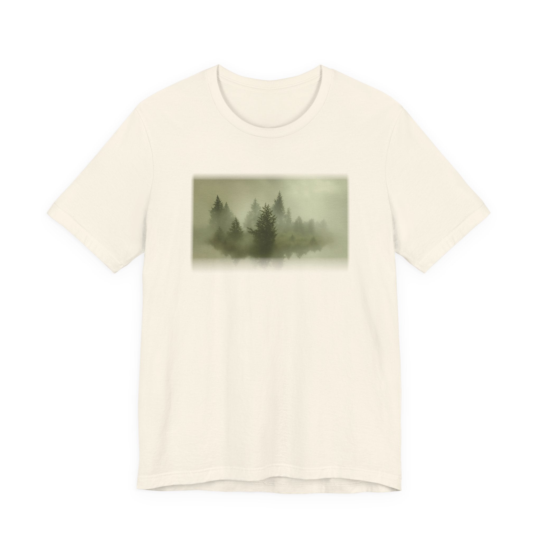 Bella+Canvas Unisex Jersery Short Sleeve T-Shirt — Foggy Floating Forest