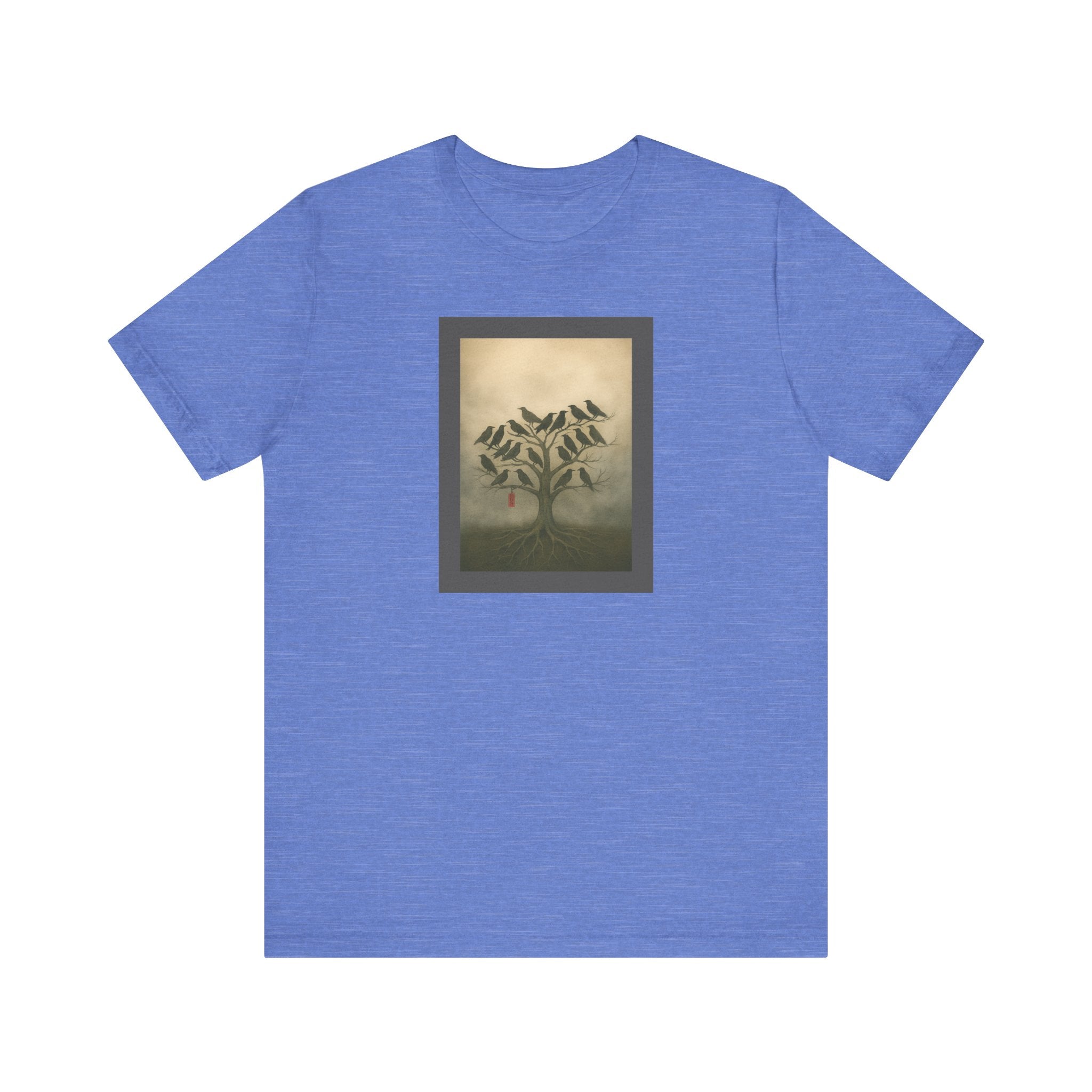 Bella+Canvas Unisex Jersery Short Sleeve T-Shirt Tree of Birds T-Shirt