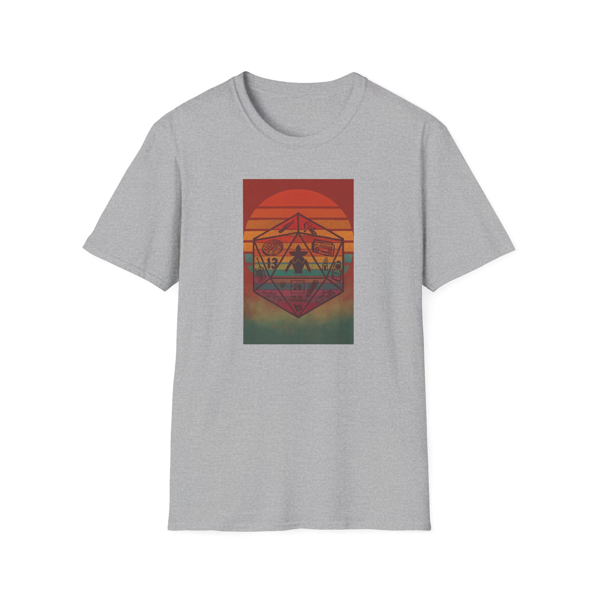 Gildan Unisex Softstyle® T-Shirt Retro Sunset 20sided Dice