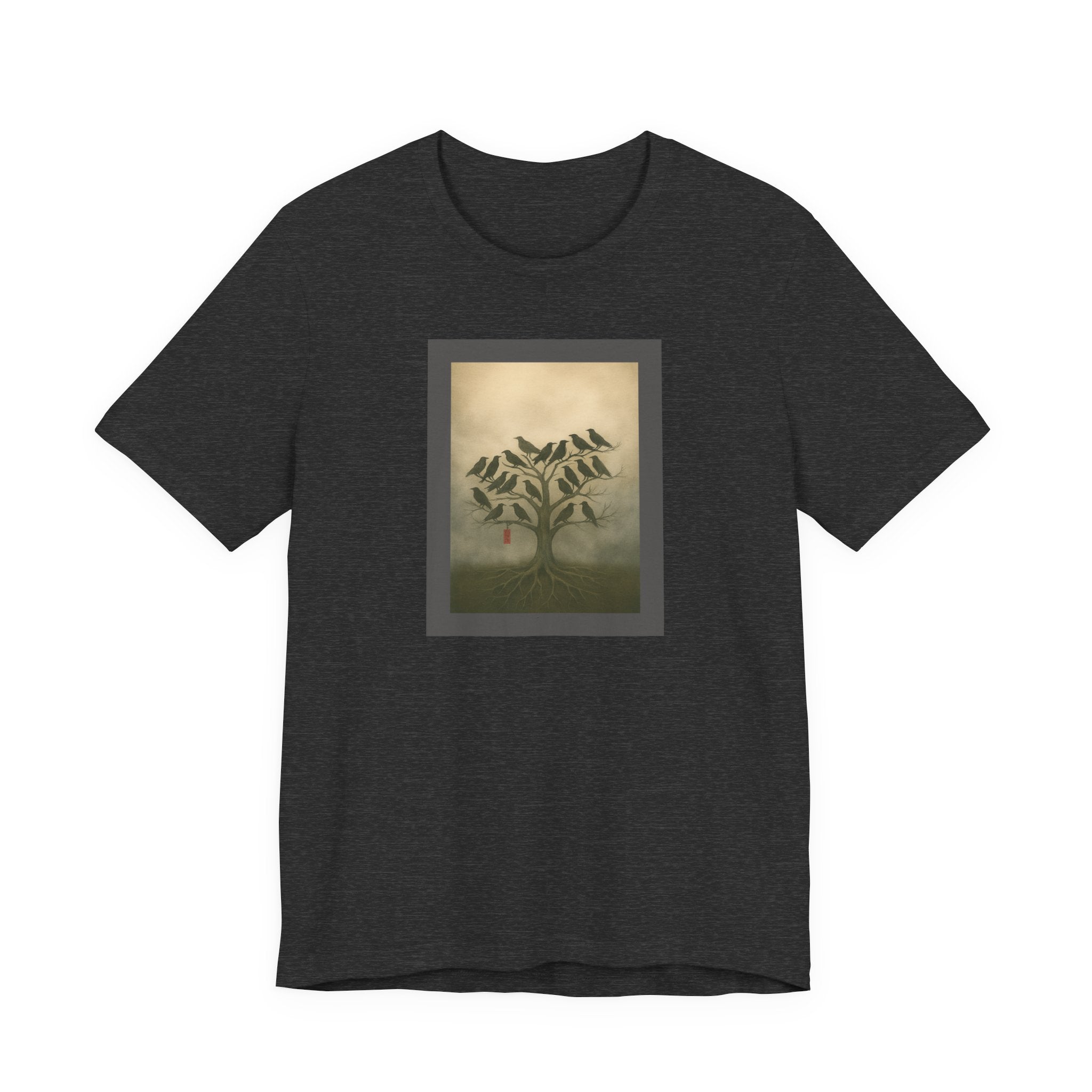 Bella+Canvas Unisex Jersery Short Sleeve T-Shirt Tree of Birds T-Shirt
