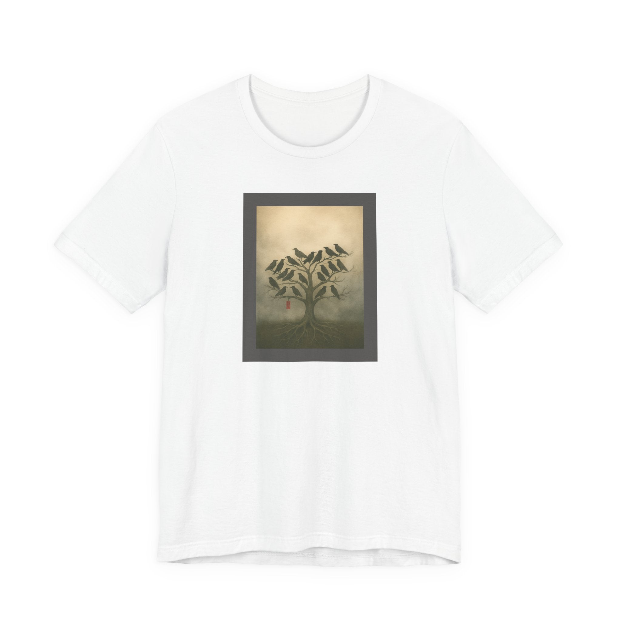 Bella+Canvas Unisex Jersery Short Sleeve T-Shirt Tree of Birds T-Shirt