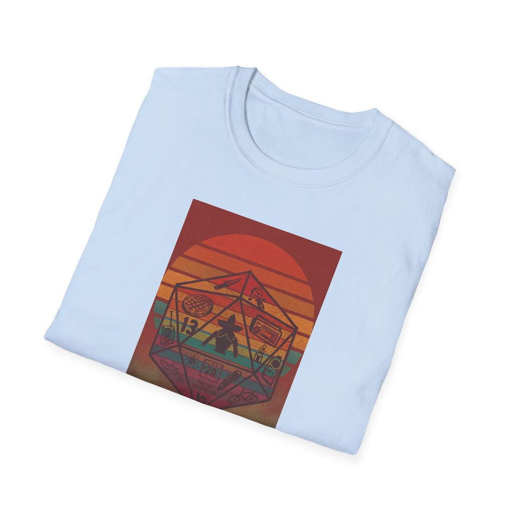 Gildan Unisex Softstyle® T-Shirt Retro Sunset 20sided Dice
