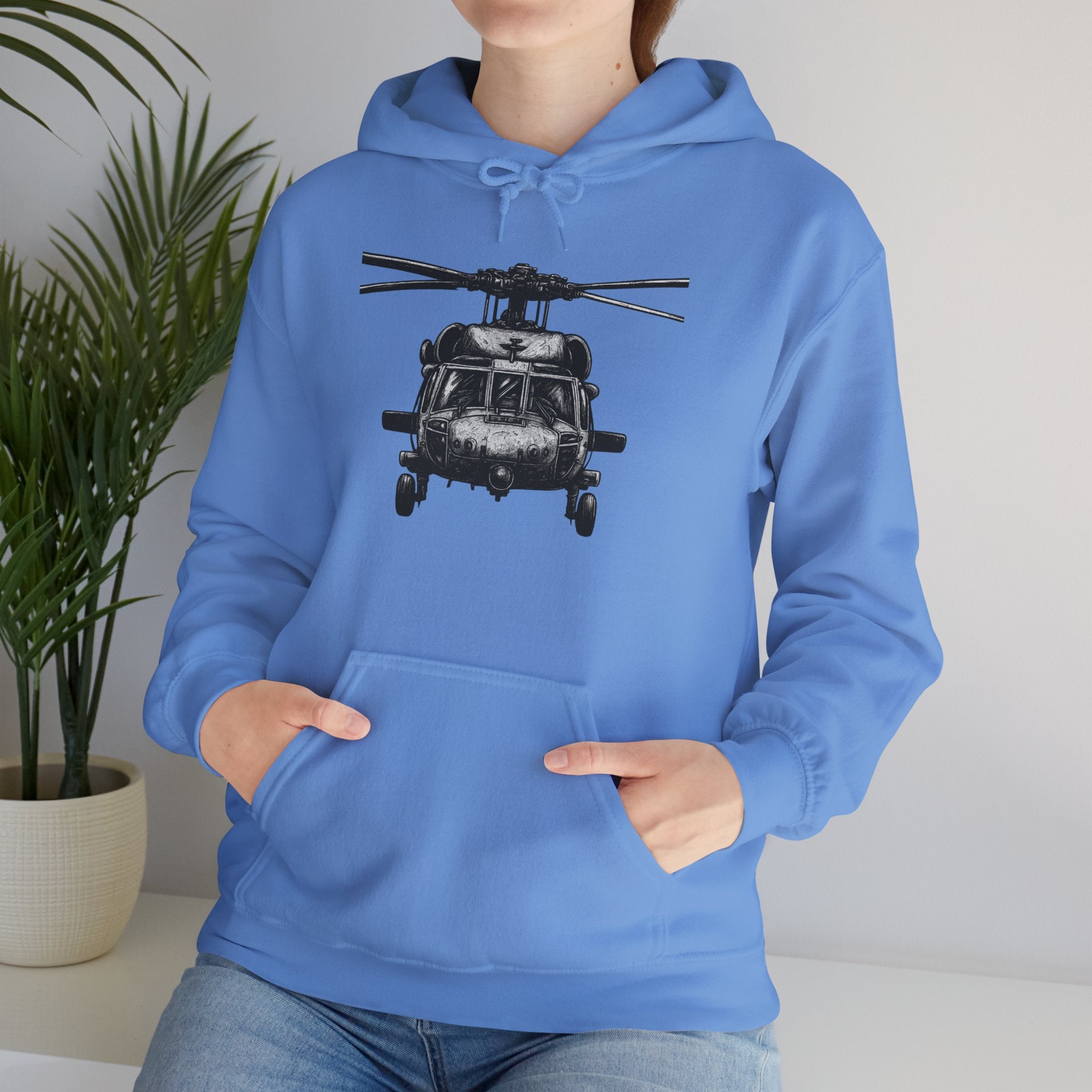 Gildan Heavy Blend Hoodie-Black Hawk Helicopter Hoodie