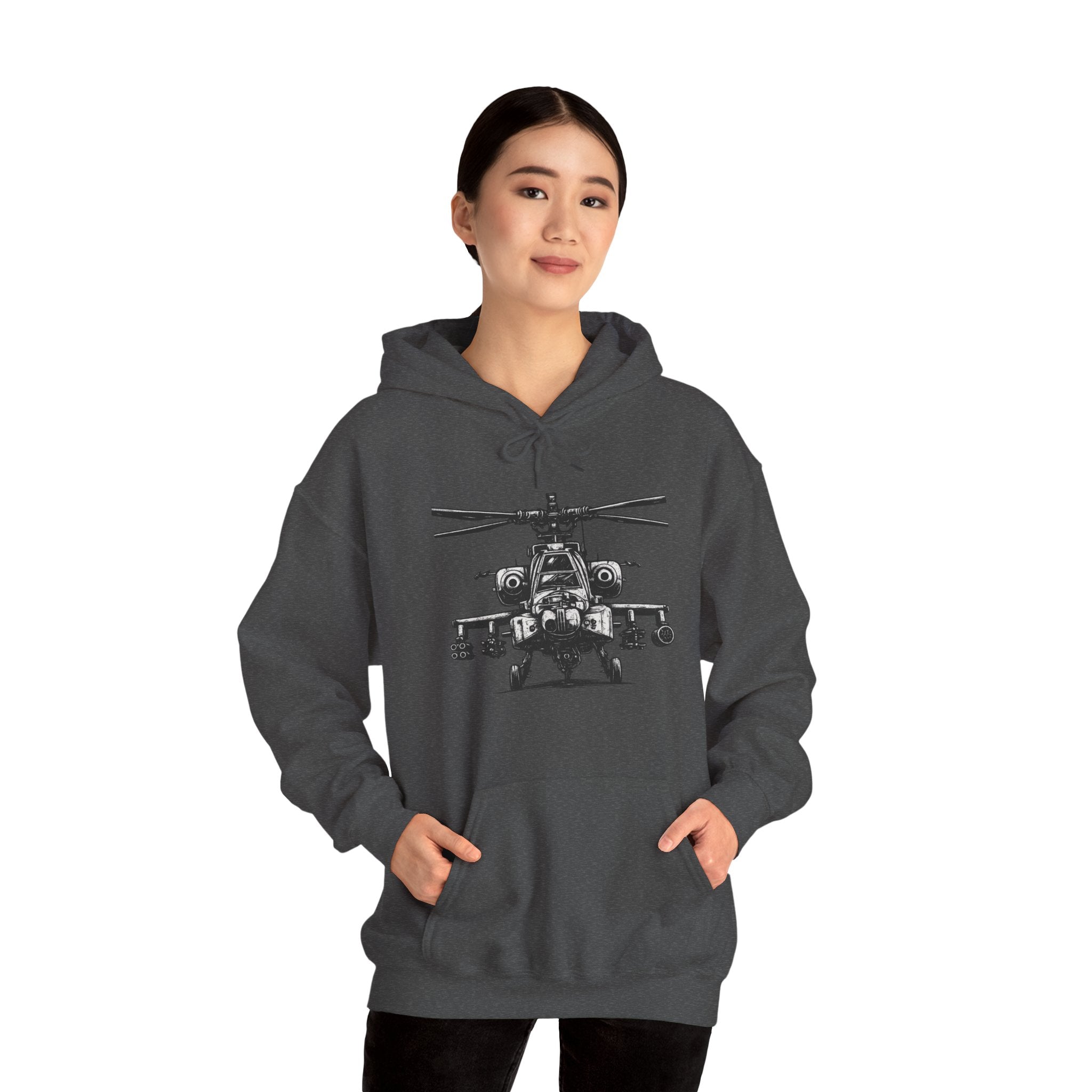 Gildan Heavy Blend Hoodie-Apache Helicopter Hoodie