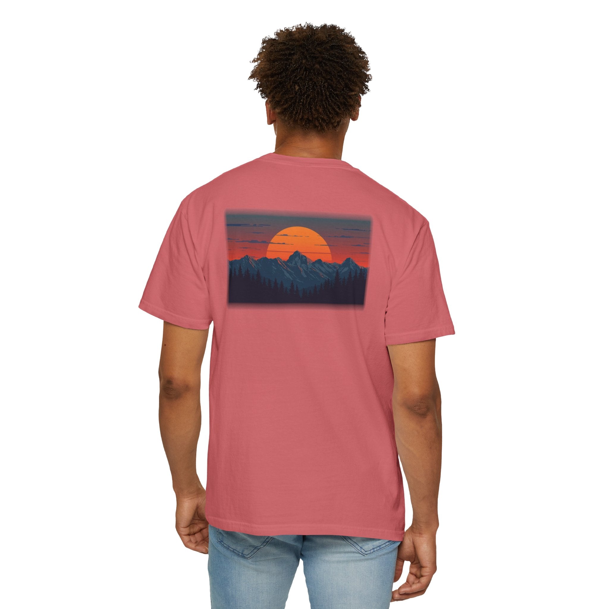 Comfort Colors® Garment-Dyed Short Sleeve Tee-Retro Mountain Sunset