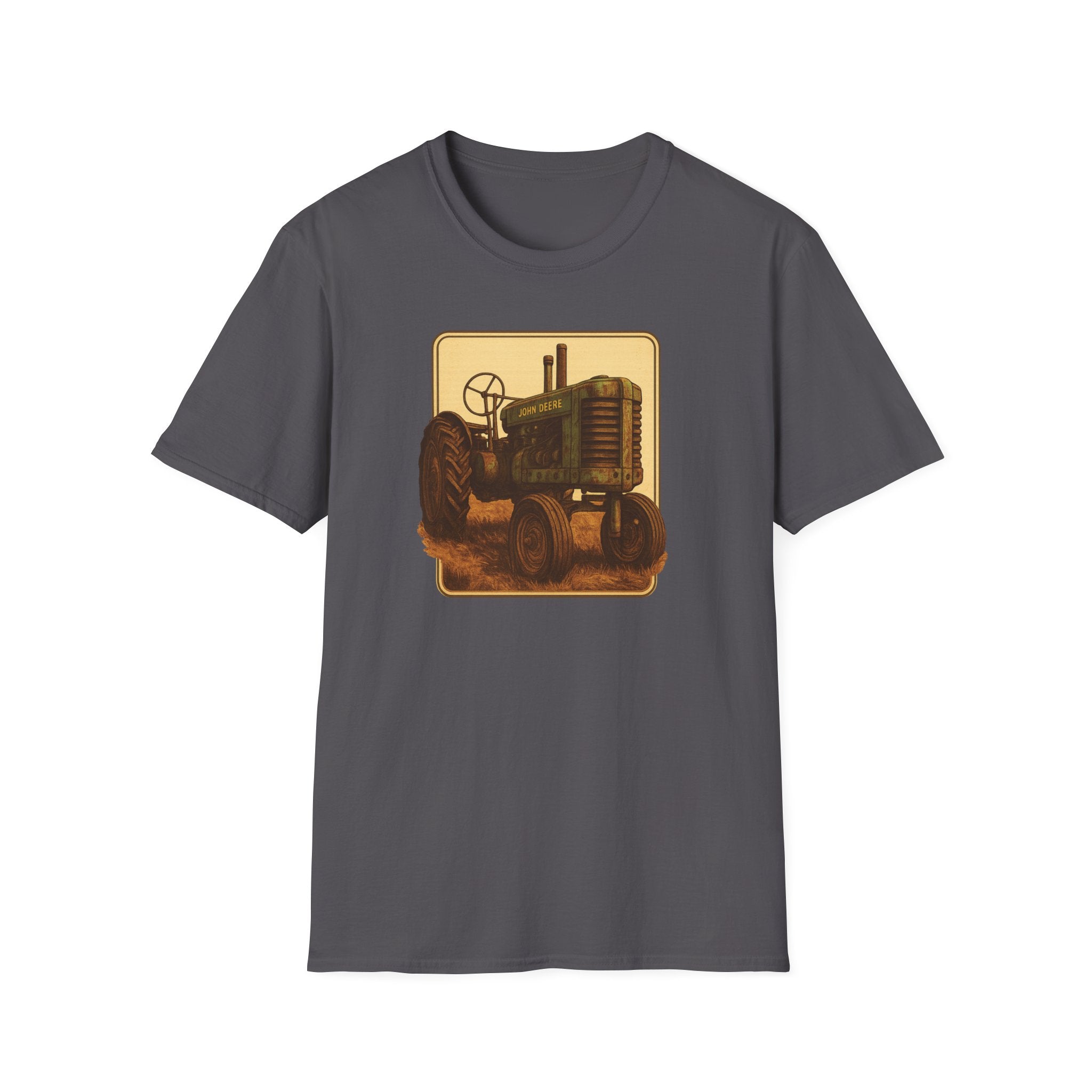 Gildan Unisex Softstyle® T-Shirt- Vintage John Deere Tractor