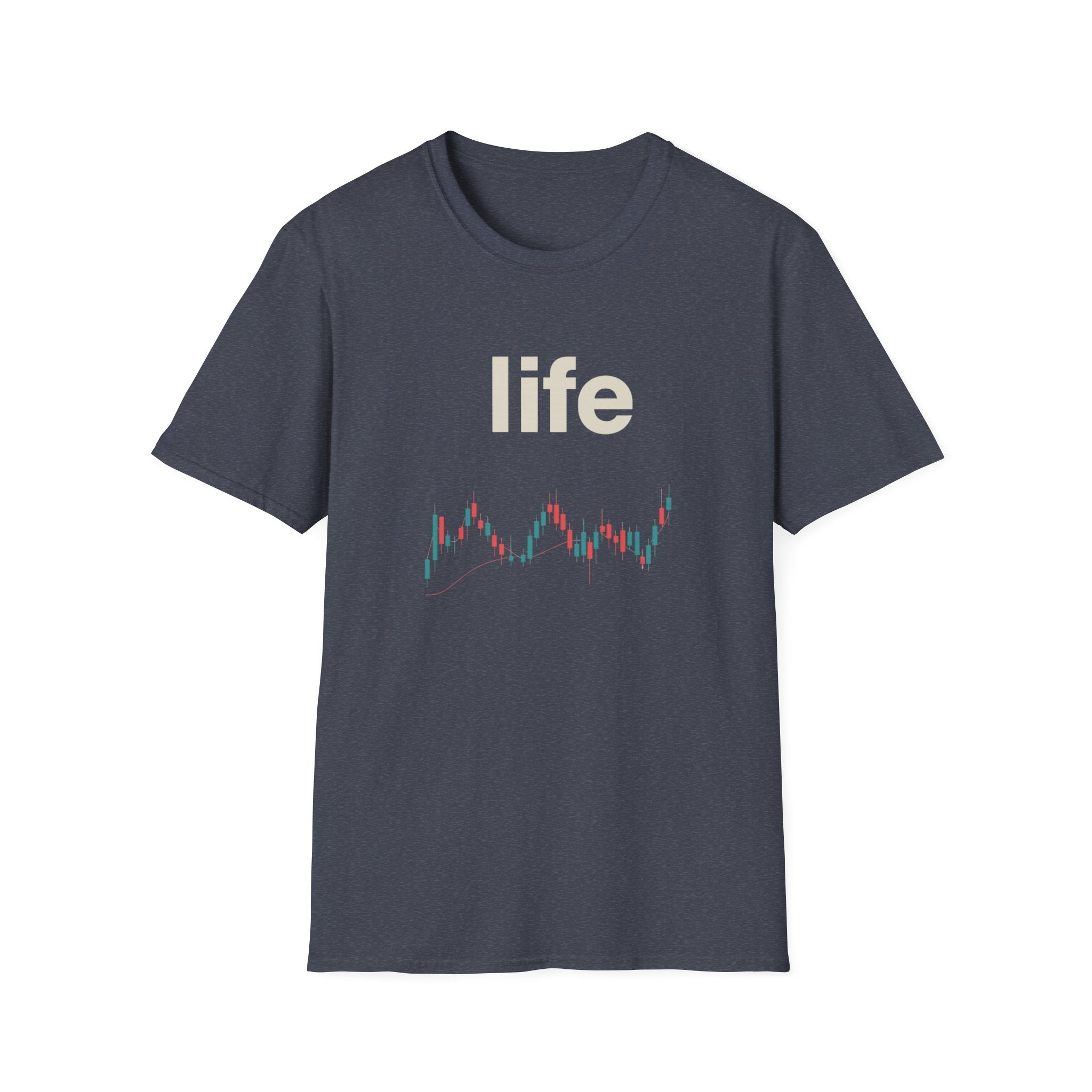 Gildan Unisex Softstyle® T-Shirt -Life is like a candle stick chart