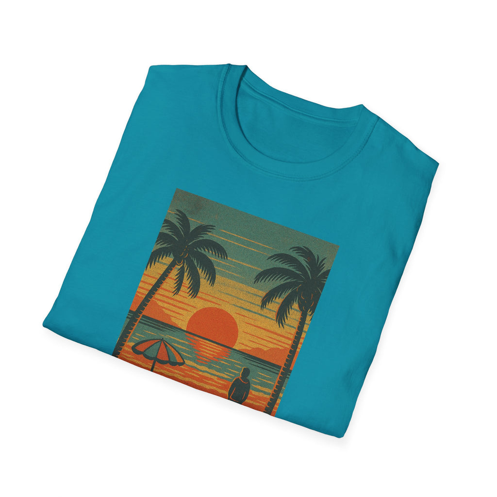 Gildan Unisex Softstyle® T-Shirt Retro Beach Sunset