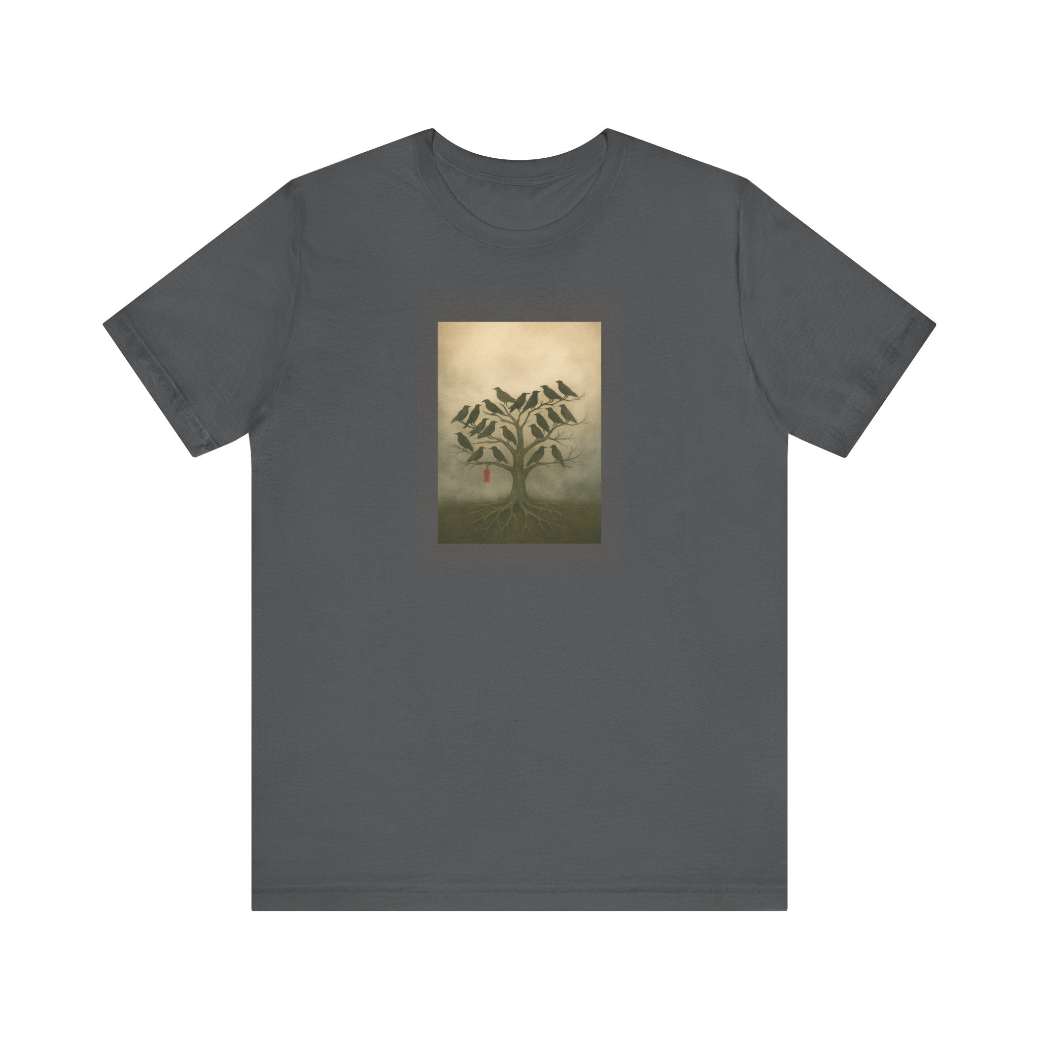 Bella+Canvas Unisex Jersery Short Sleeve T-Shirt Tree of Birds T-Shirt