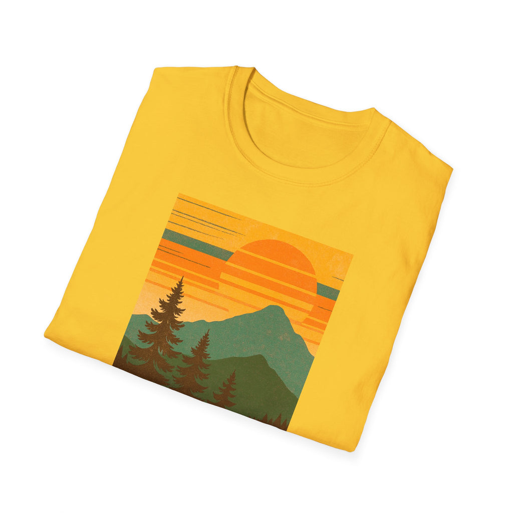 Gildan Unisex Softstyle® T-Shirt Retro Mountain Sunset