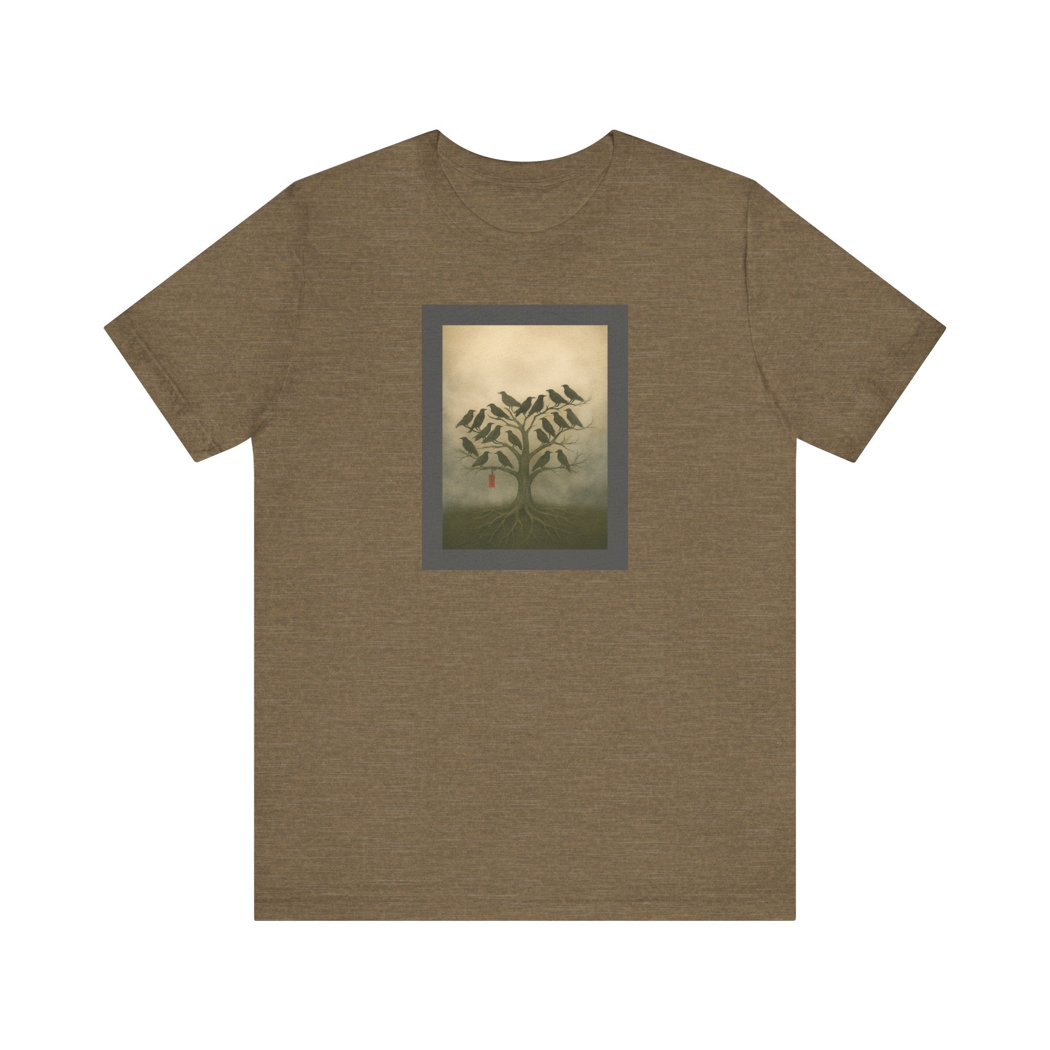 Bella+Canvas Unisex Jersery Short Sleeve T-Shirt Tree of Birds T-Shirt
