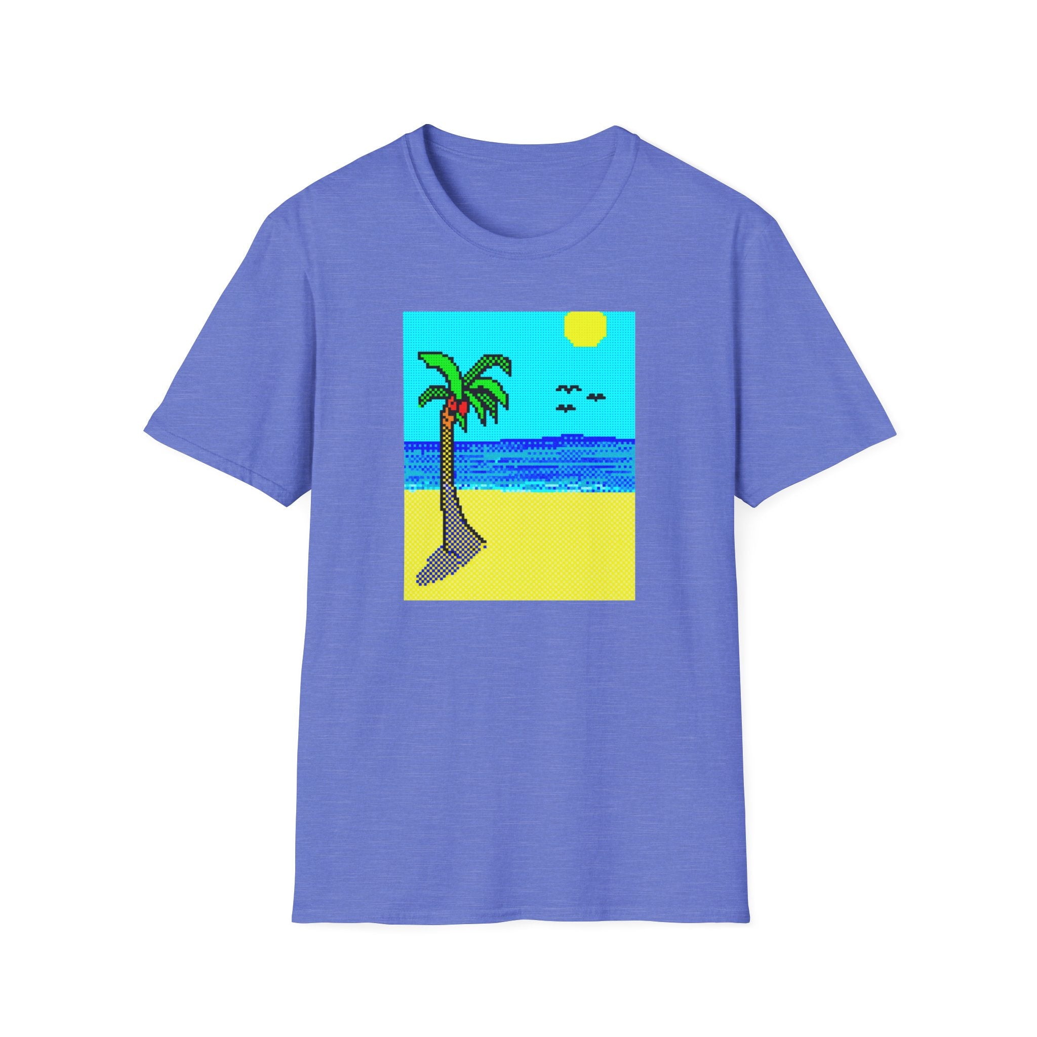 Gildan Unisex Softstyle® T-Shirt Retro MS Windows Card Theme Beaach