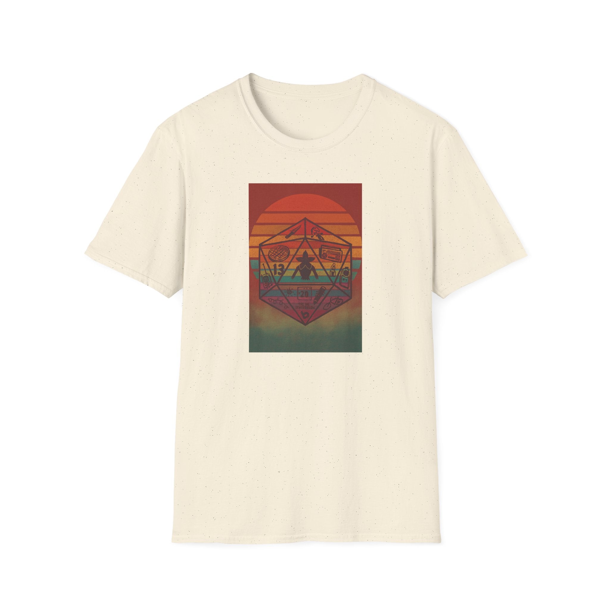 Gildan Unisex Softstyle® T-Shirt Retro Sunset 20sided Dice