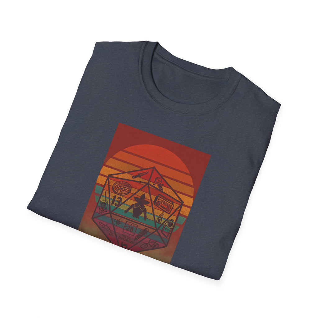 Gildan Unisex Softstyle® T-Shirt Retro Sunset 20sided Dice