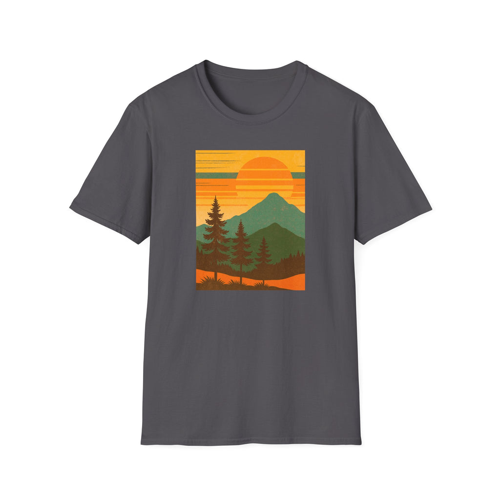 Gildan Unisex Softstyle® T-Shirt Retro Mountain Sunset