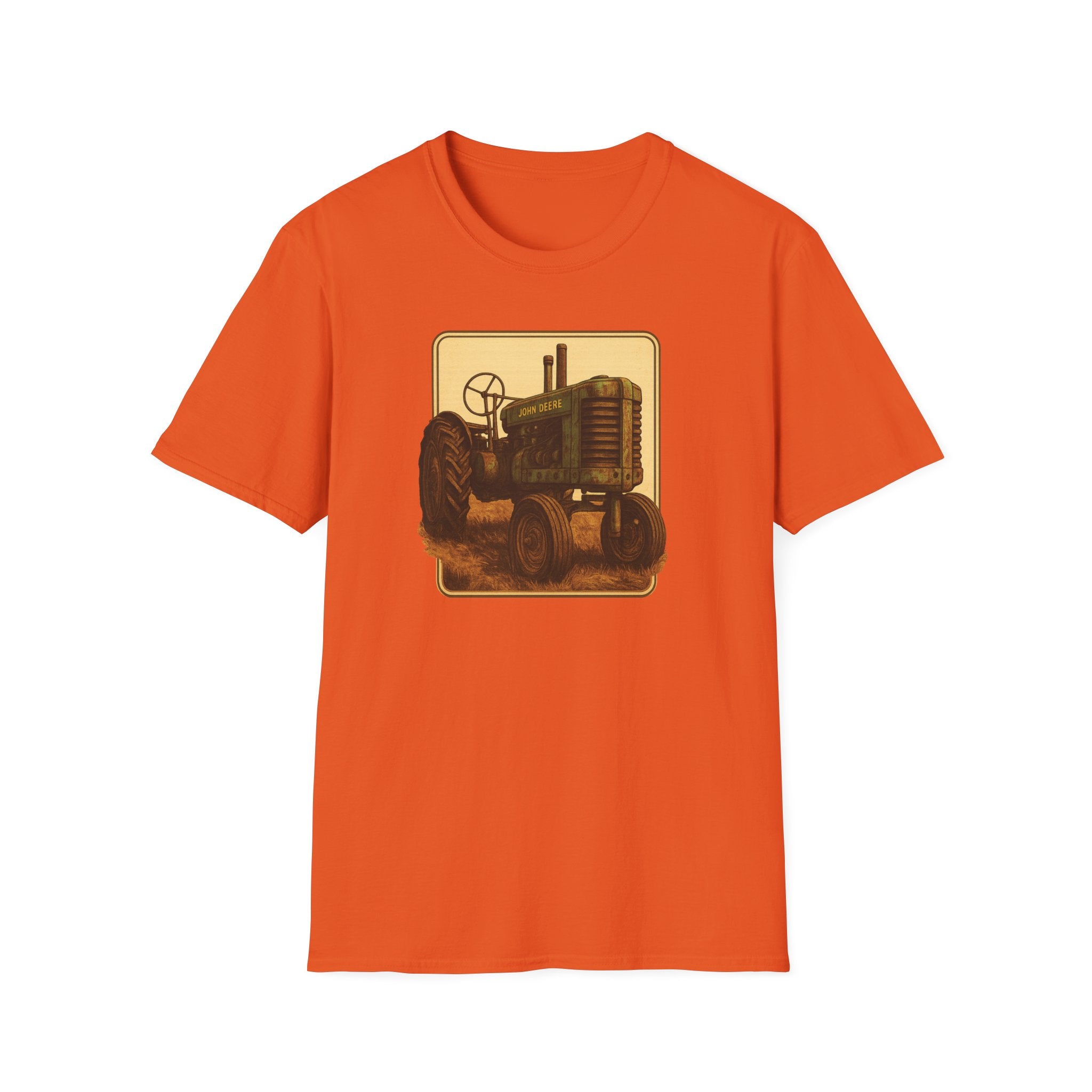 Gildan Unisex Softstyle® T-Shirt- Vintage John Deere Tractor