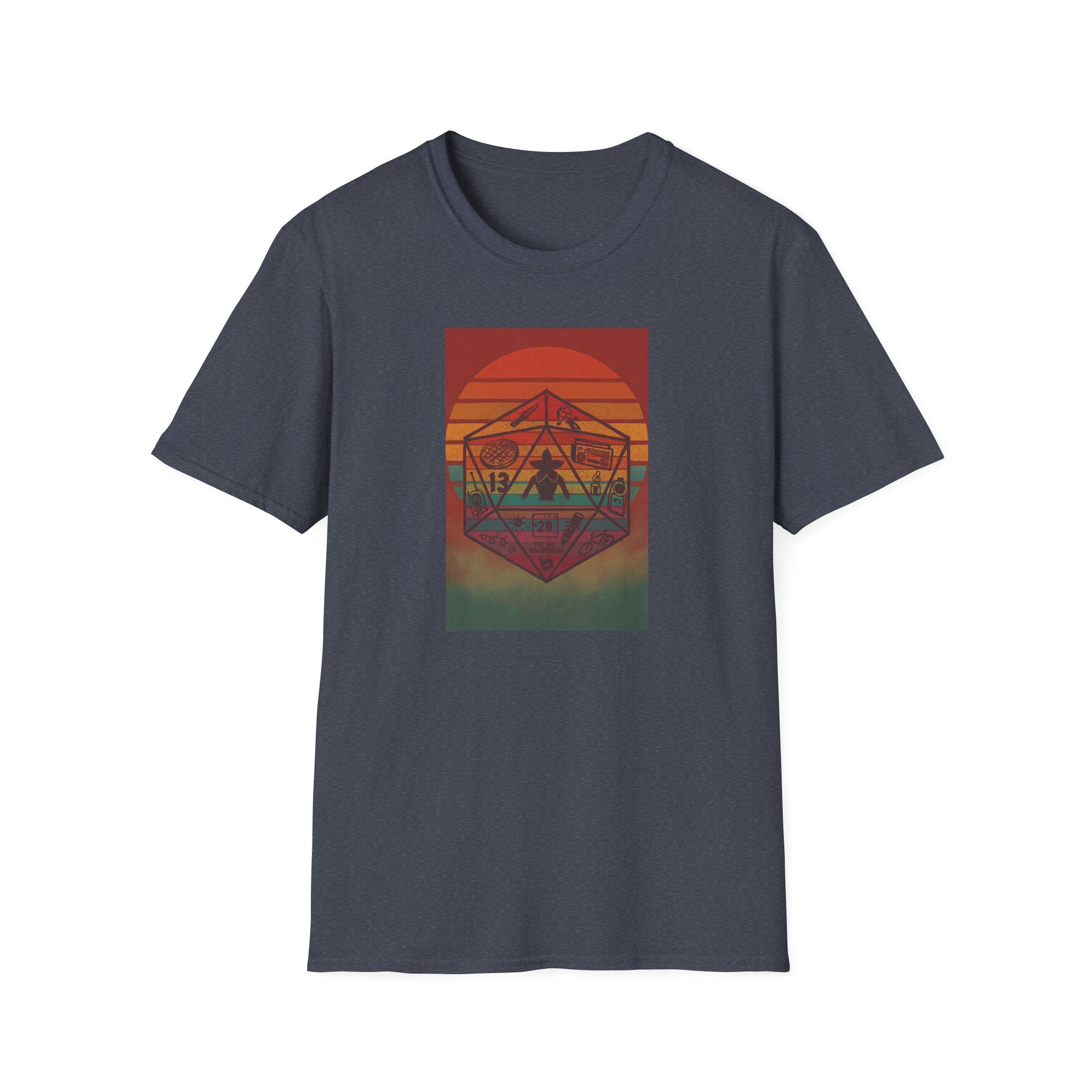 Gildan Unisex Softstyle® T-Shirt Retro Sunset 20sided Dice