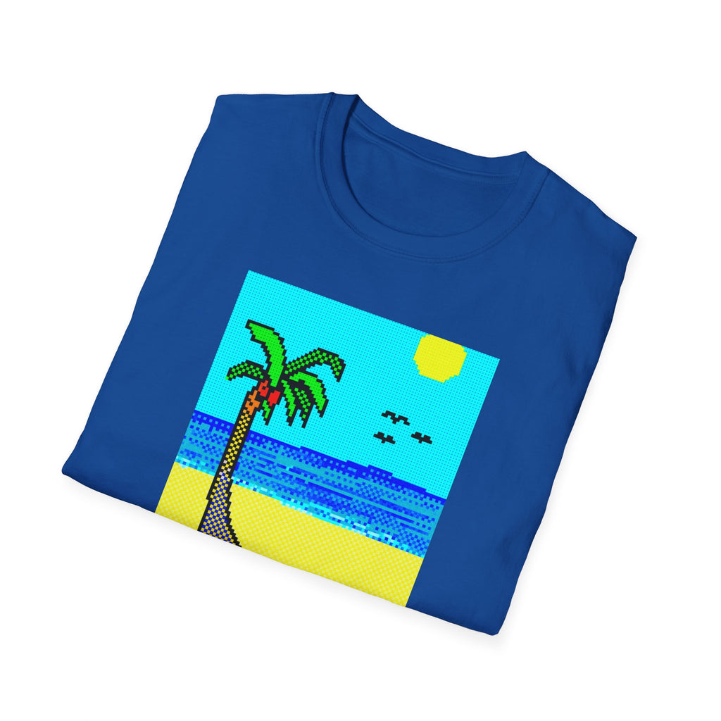 Gildan Unisex Softstyle® T-Shirt Retro MS Windows Card Theme Beaach