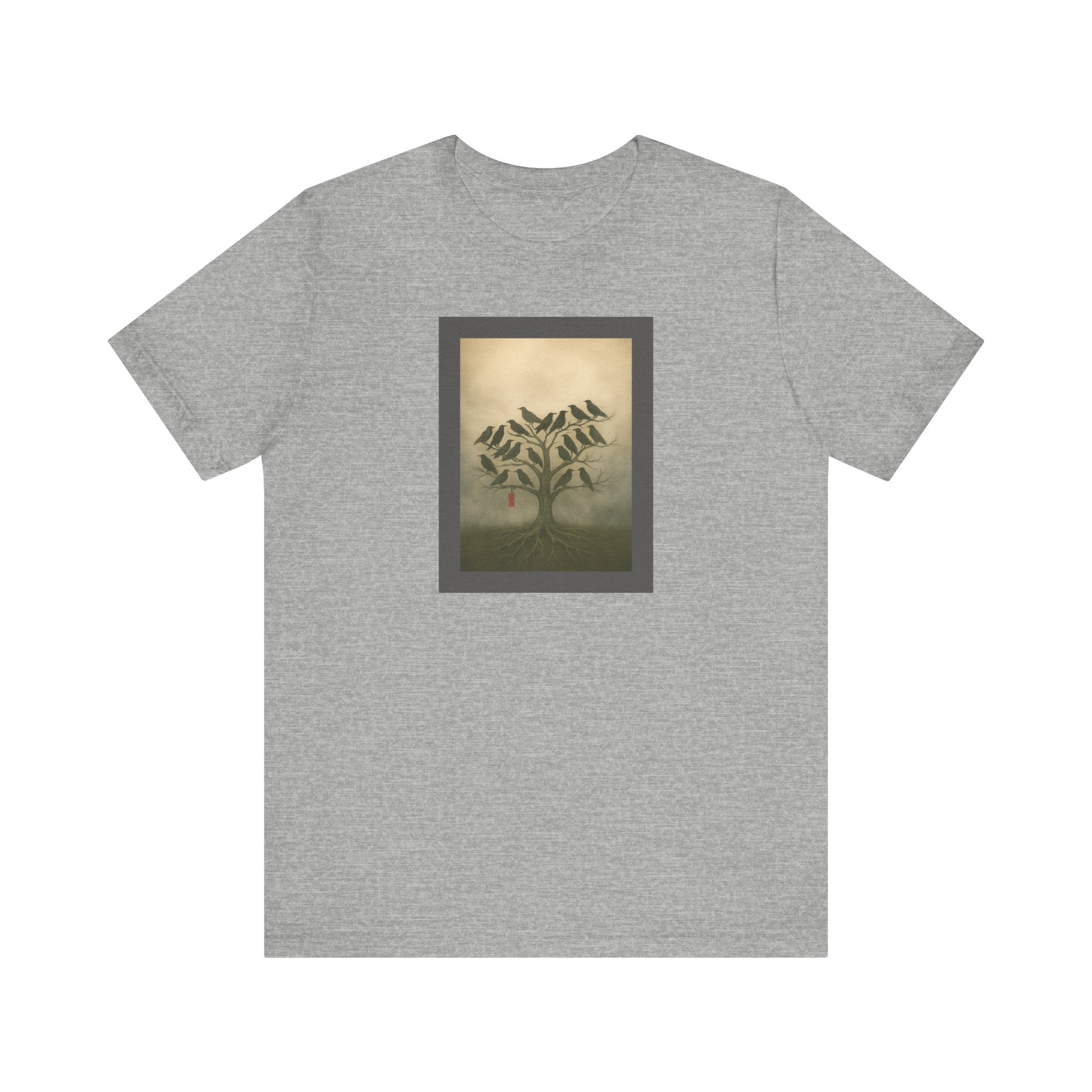 Bella+Canvas Unisex Jersery Short Sleeve T-Shirt Tree of Birds T-Shirt