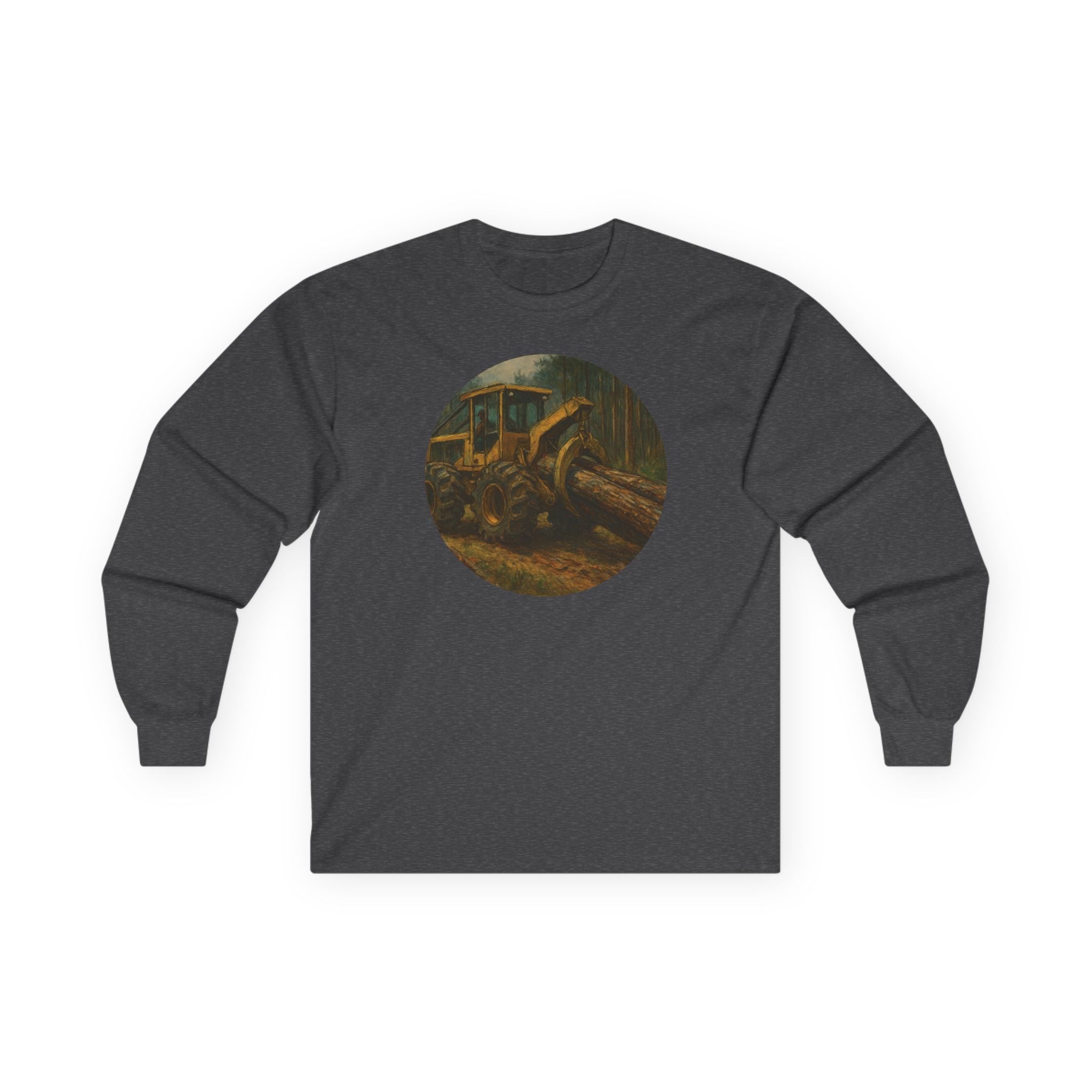 Skidder Dragging Wood Long Sleeve Tee