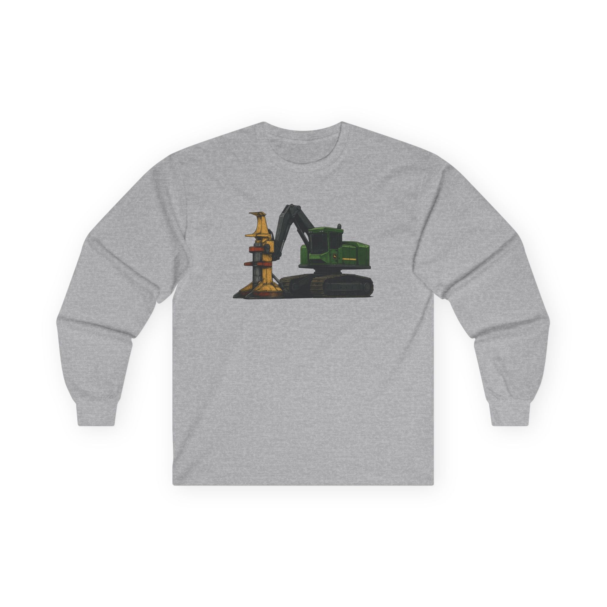 Logging Site Feller-Buncher Long Sleeve Tee