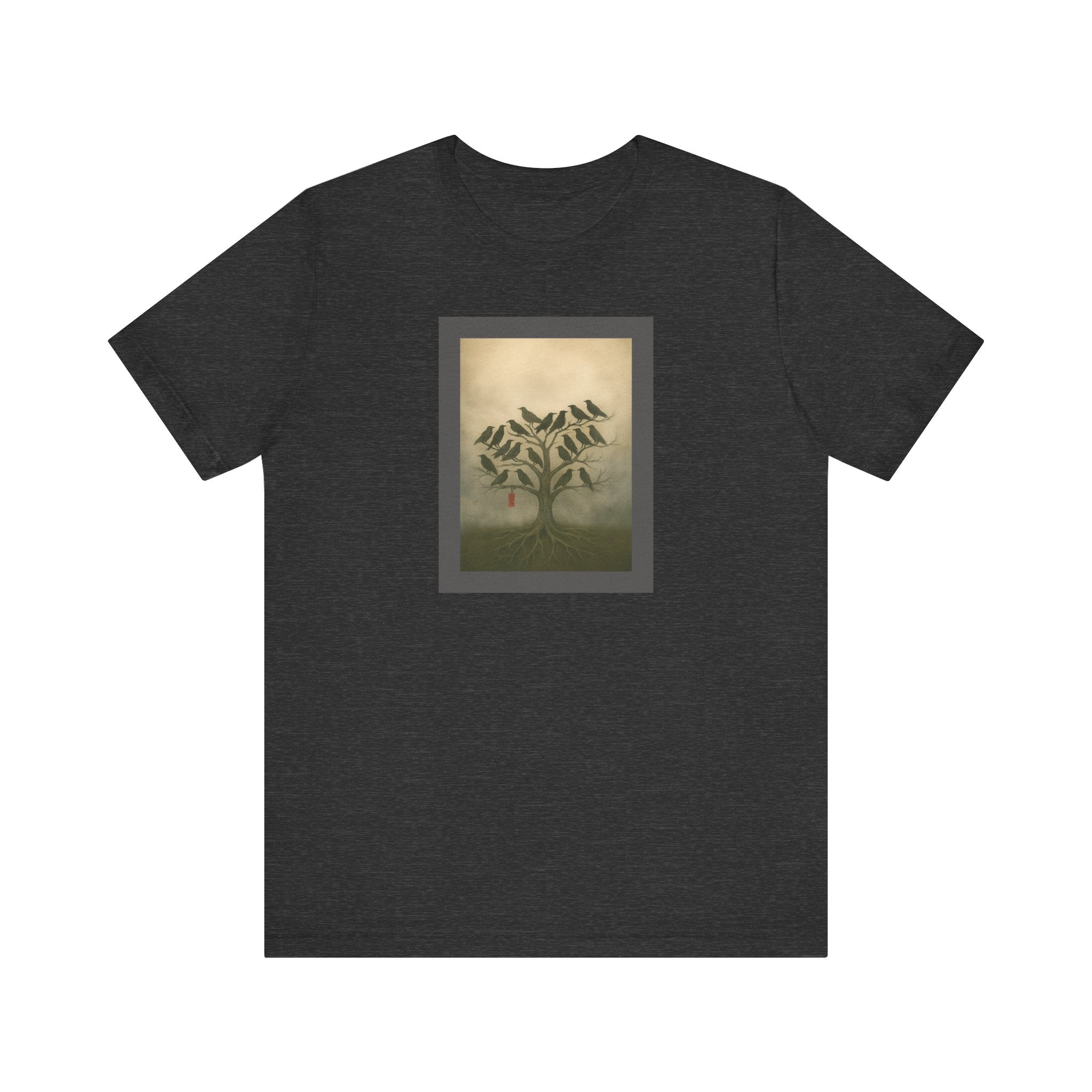 Bella+Canvas Unisex Jersery Short Sleeve T-Shirt Tree of Birds T-Shirt