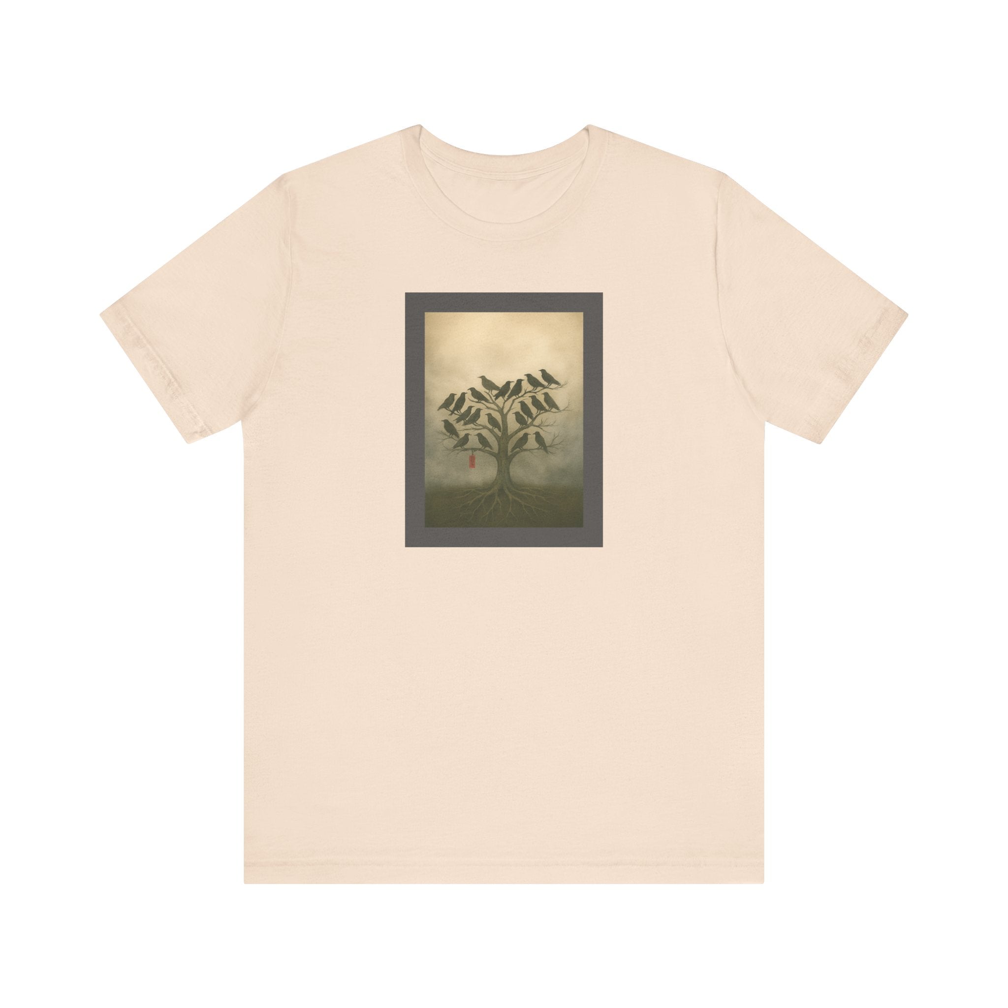 Bella+Canvas Unisex Jersery Short Sleeve T-Shirt Tree of Birds T-Shirt