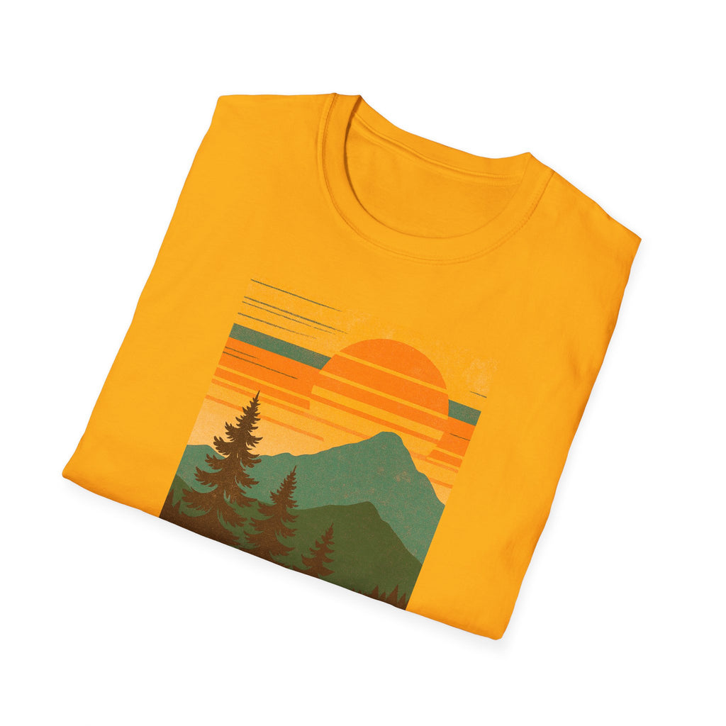Gildan Unisex Softstyle® T-Shirt Retro Mountain Sunset