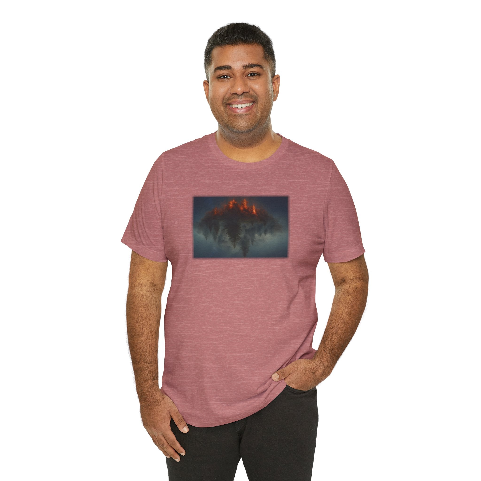 Bella+Canvas Unisex Jersery Short Sleeve T-Shirt — Upside down Forest Fire